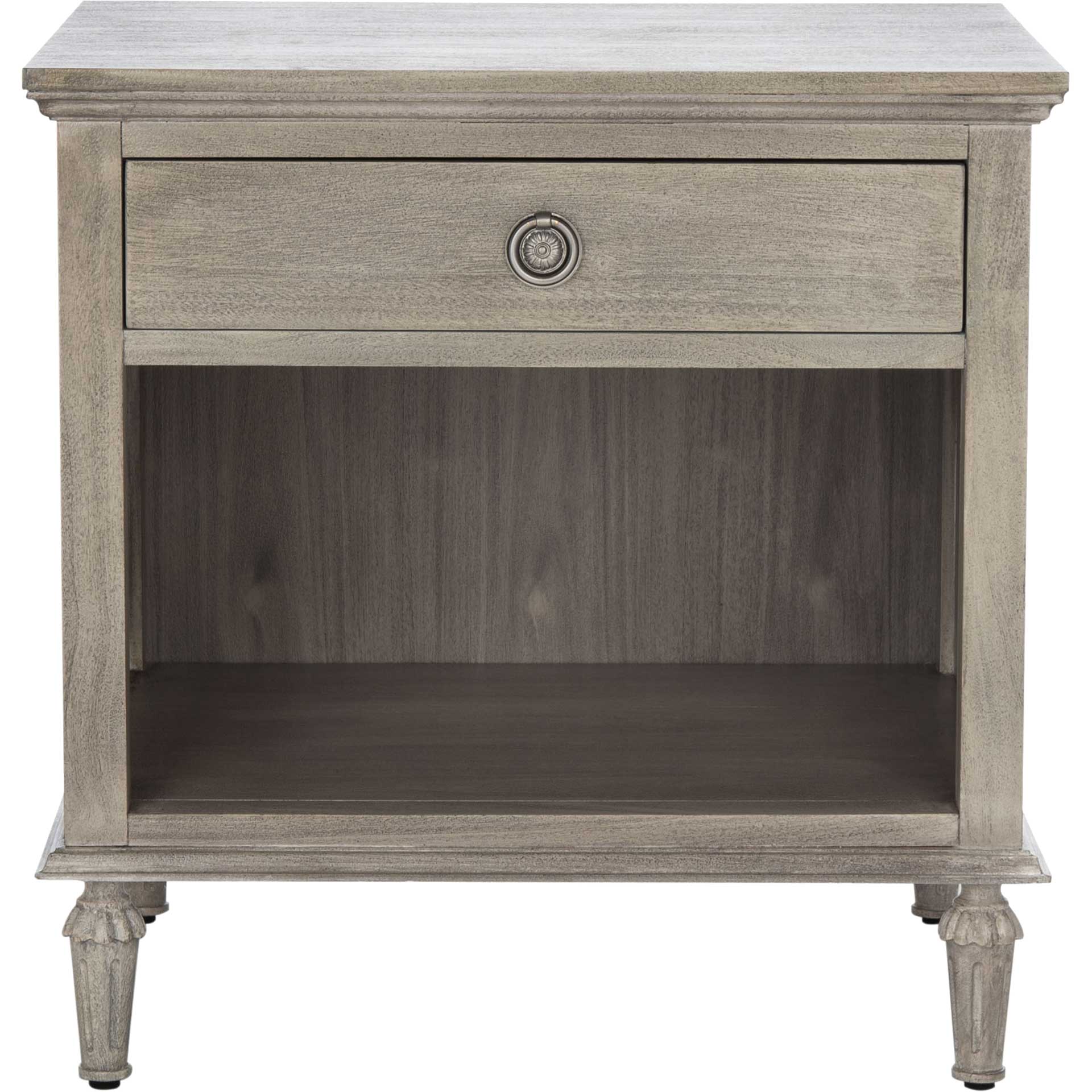 Lila 1 Drawer Wood Nightstand Light Gray - Image 2