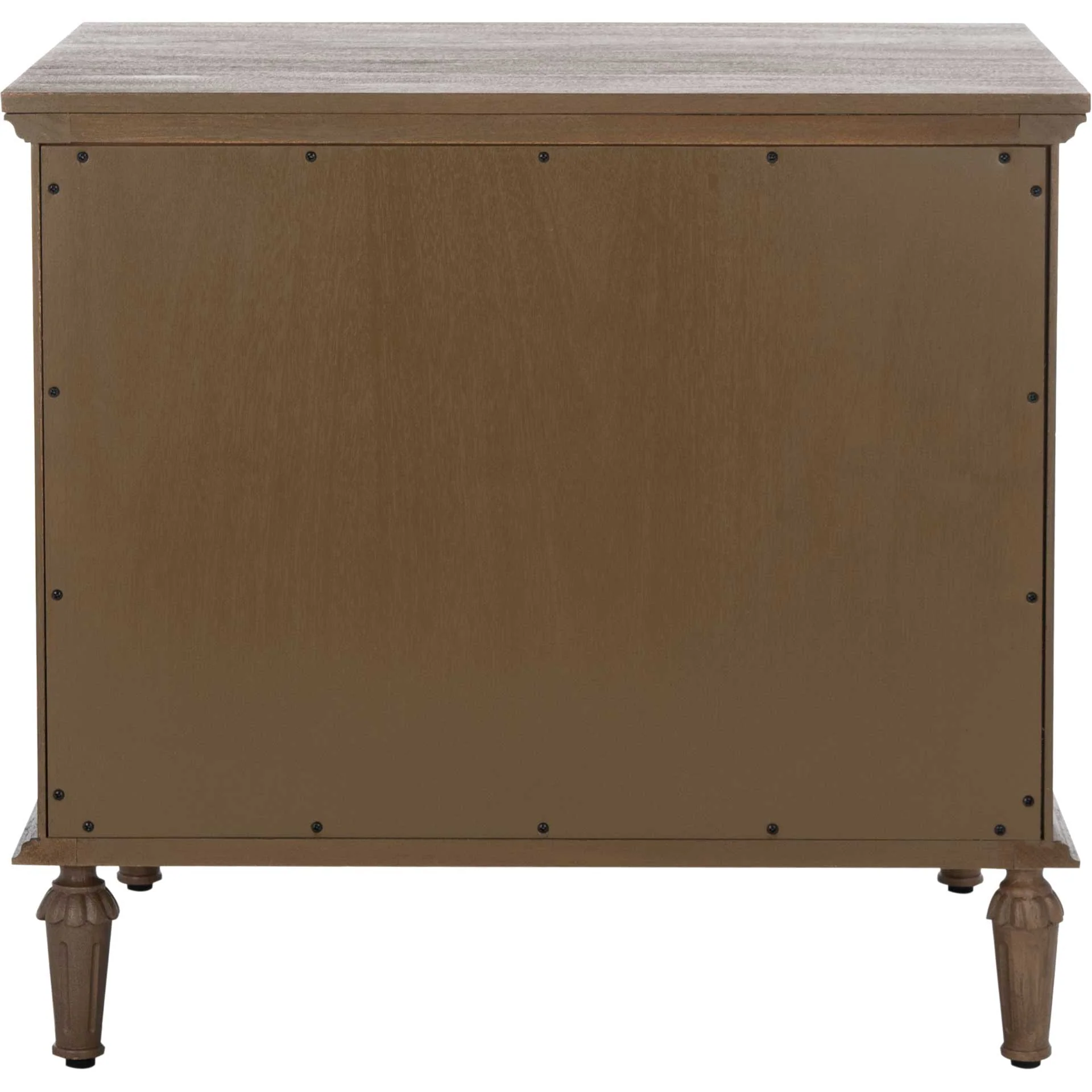 Lila 3 Drawer Wood Nightstand Brown - Image 3