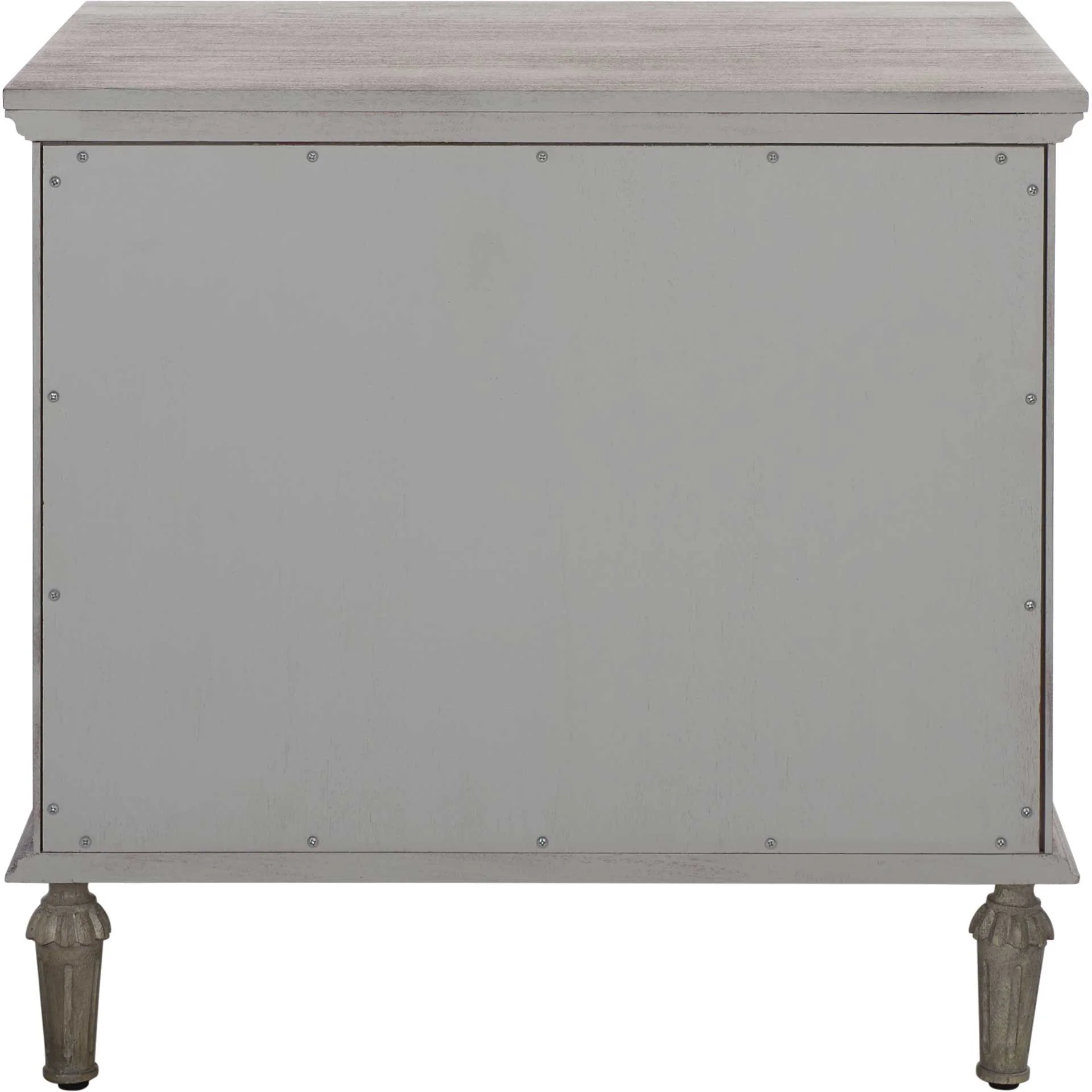 Lila 3 Drawer Wood Nightstand Light Gray - Image 3