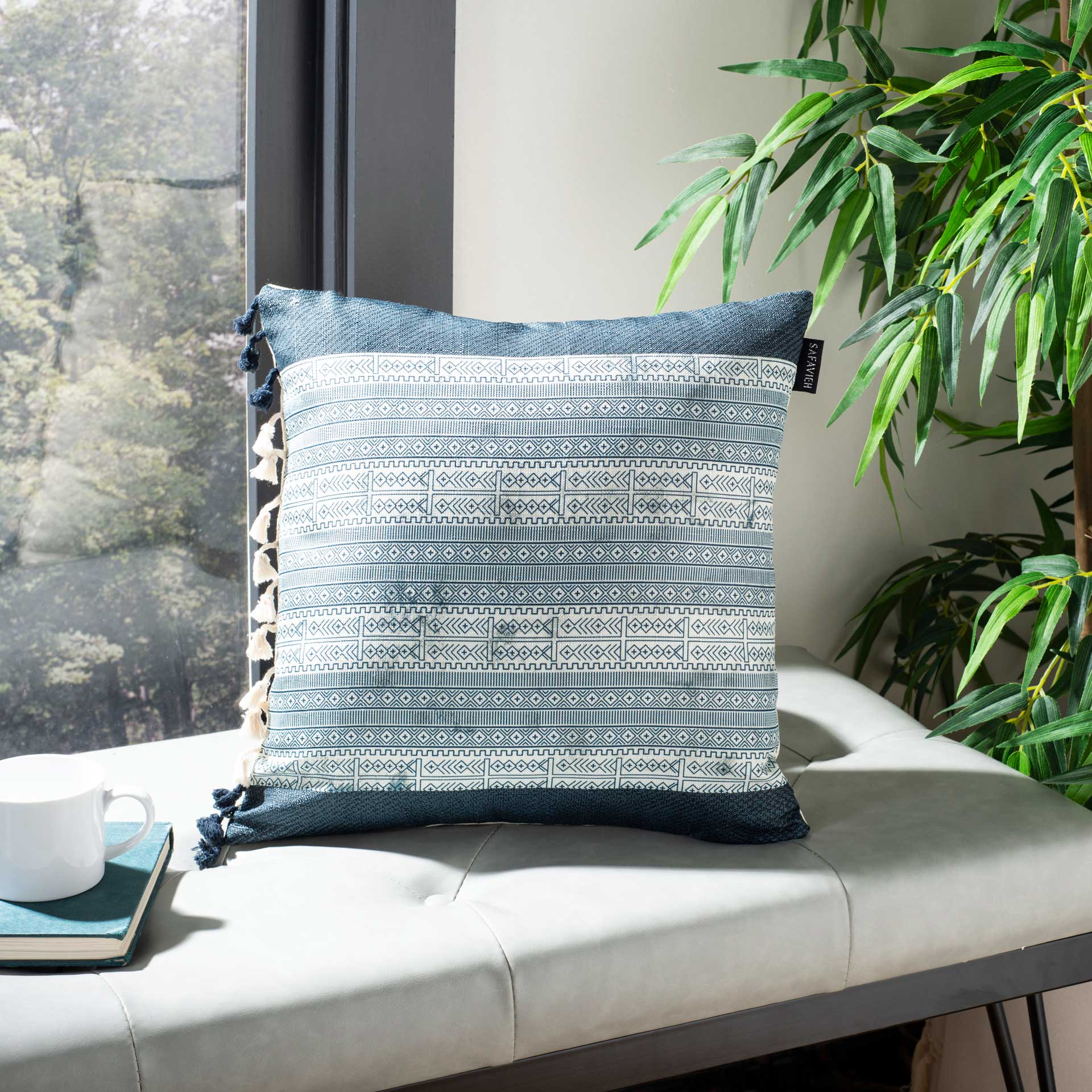 Lilah Pillow Deep Blue/Gray - Image 6