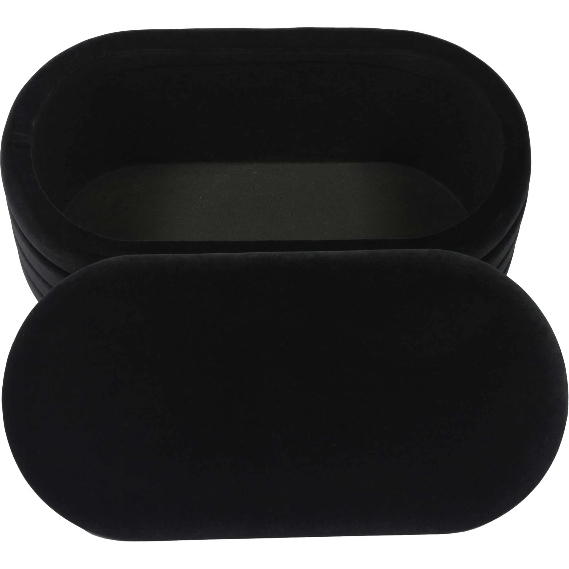 Lilah Velvet Storage Bench Black - Image 4