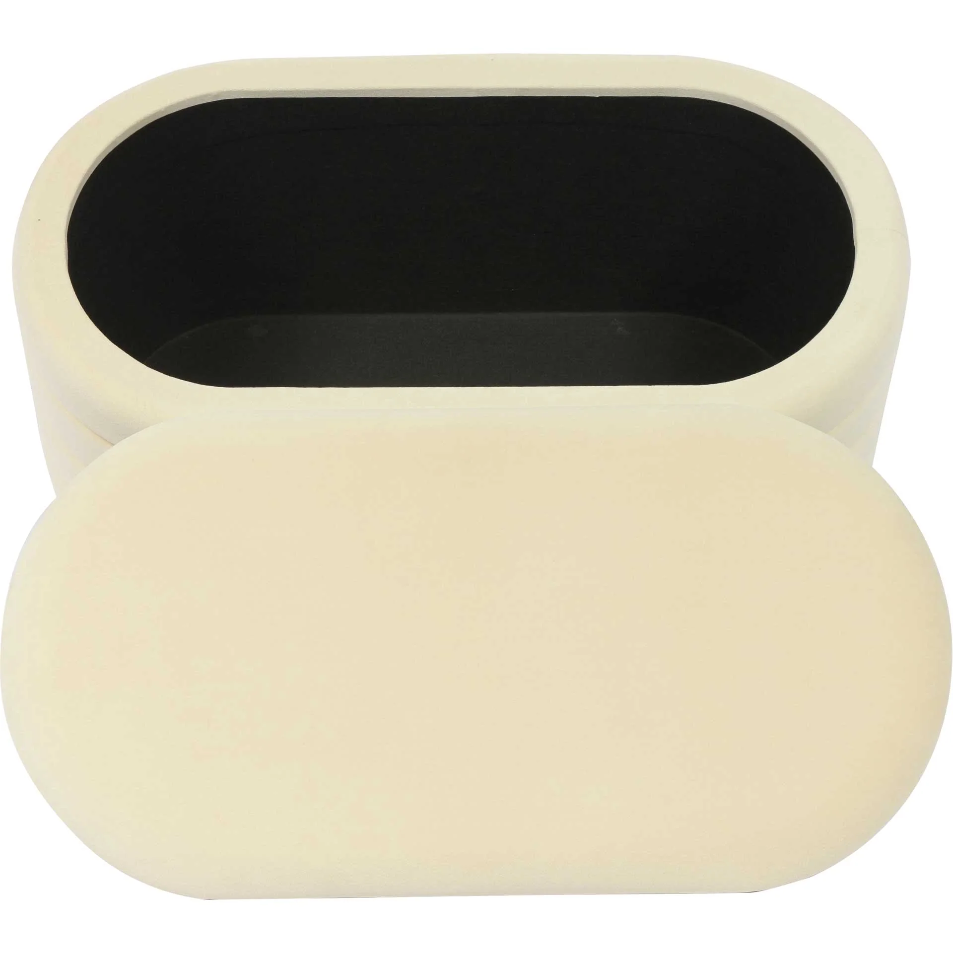 Lilah Velvet Storage Bench Cream - Image 5