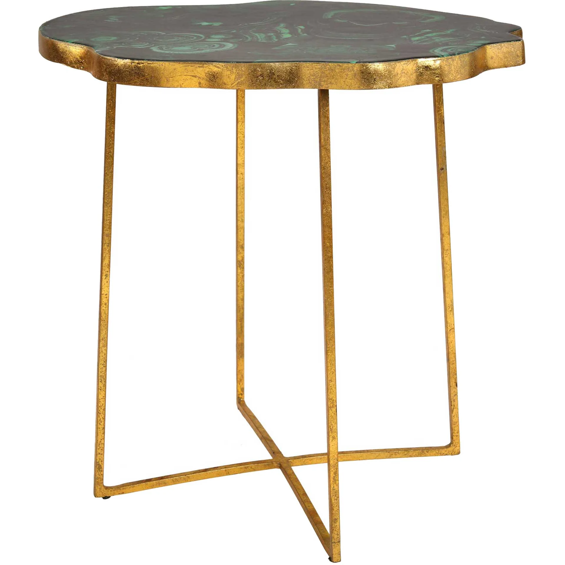 Lilian Agate Side Table Gold - Image 2