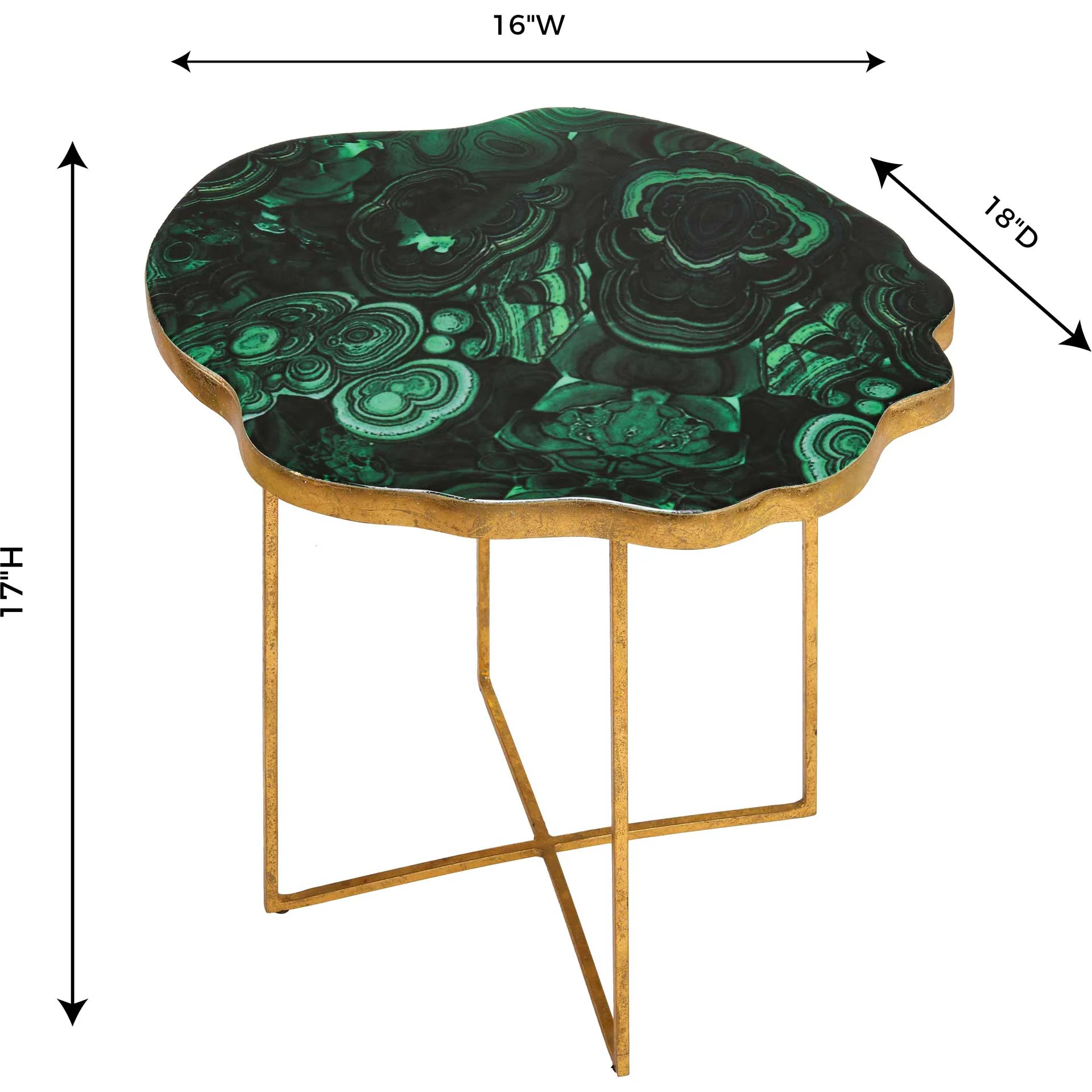 Lilian Agate Side Table Gold - Image 4