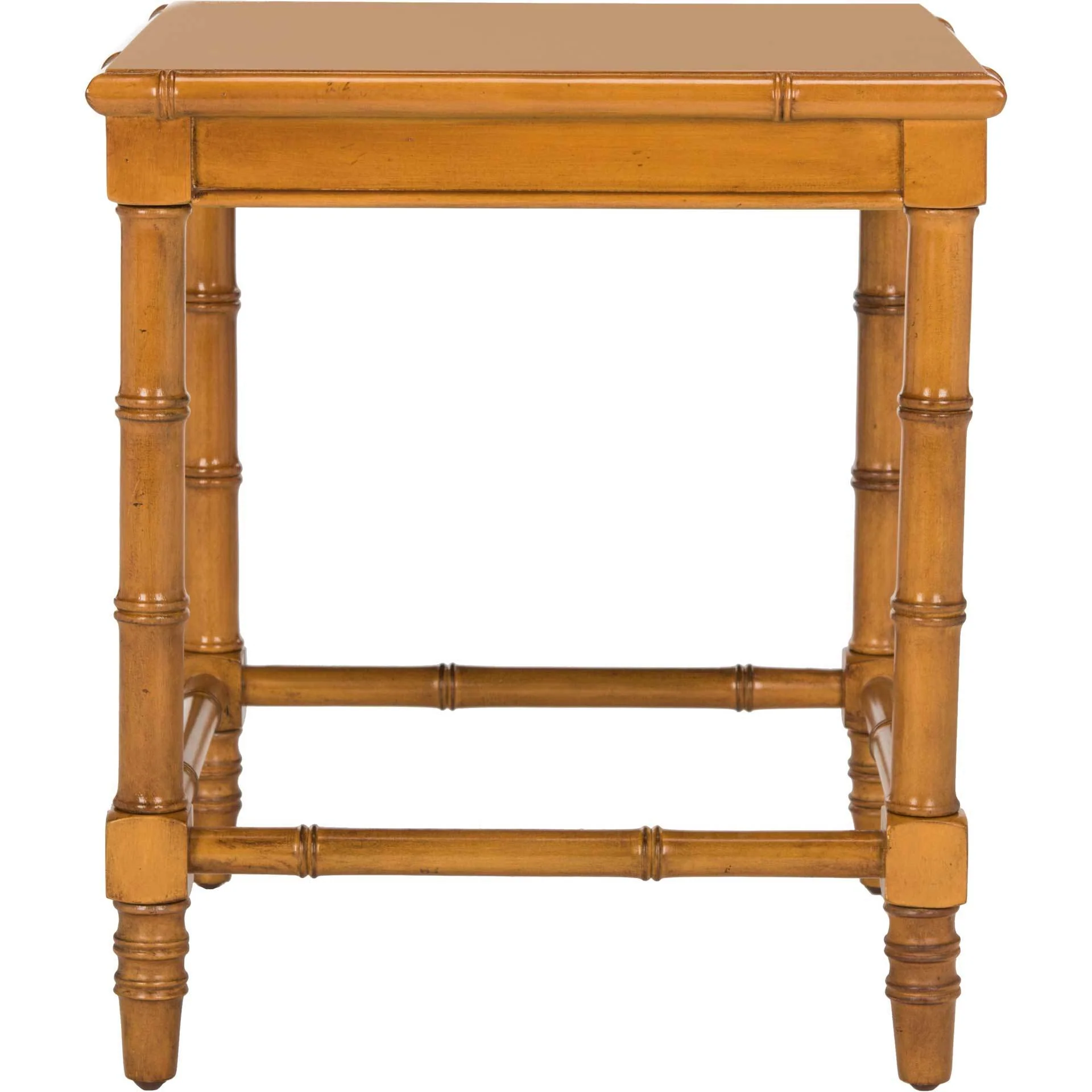 Lilian Coastal Bamboo Accent Table Brown - Image 2