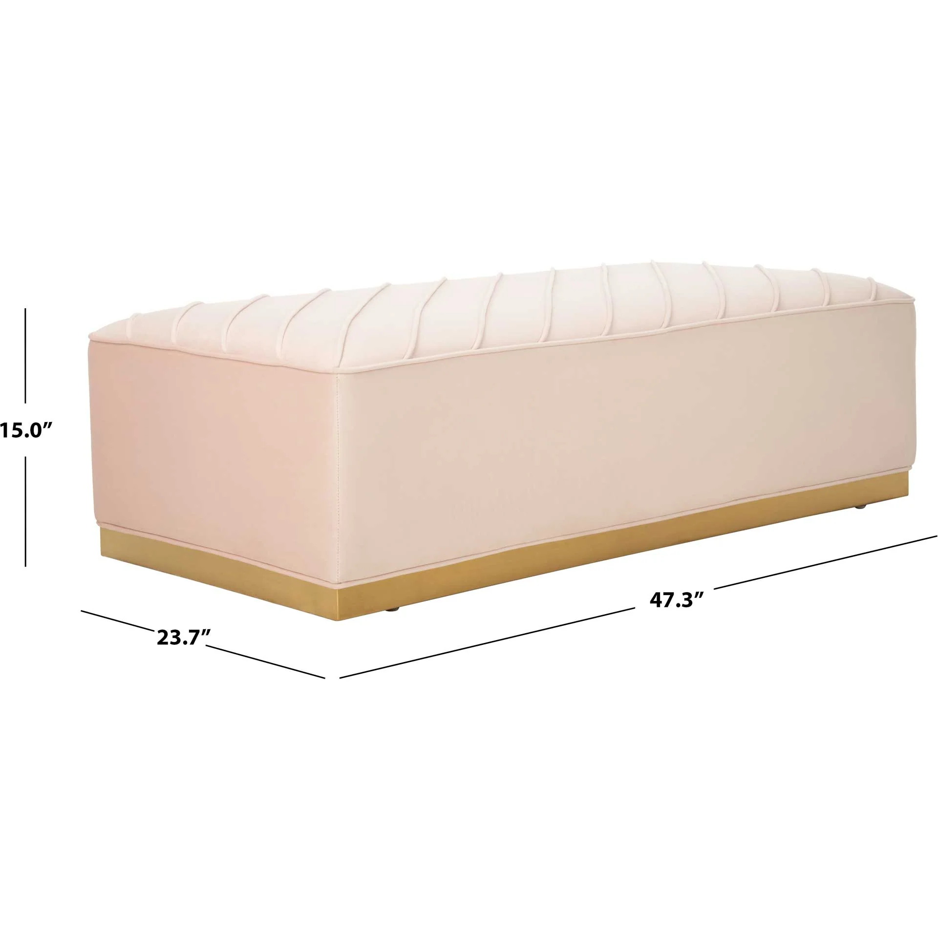 Lilith Diagonal Tufted Ottoman Light Pink - Image 7