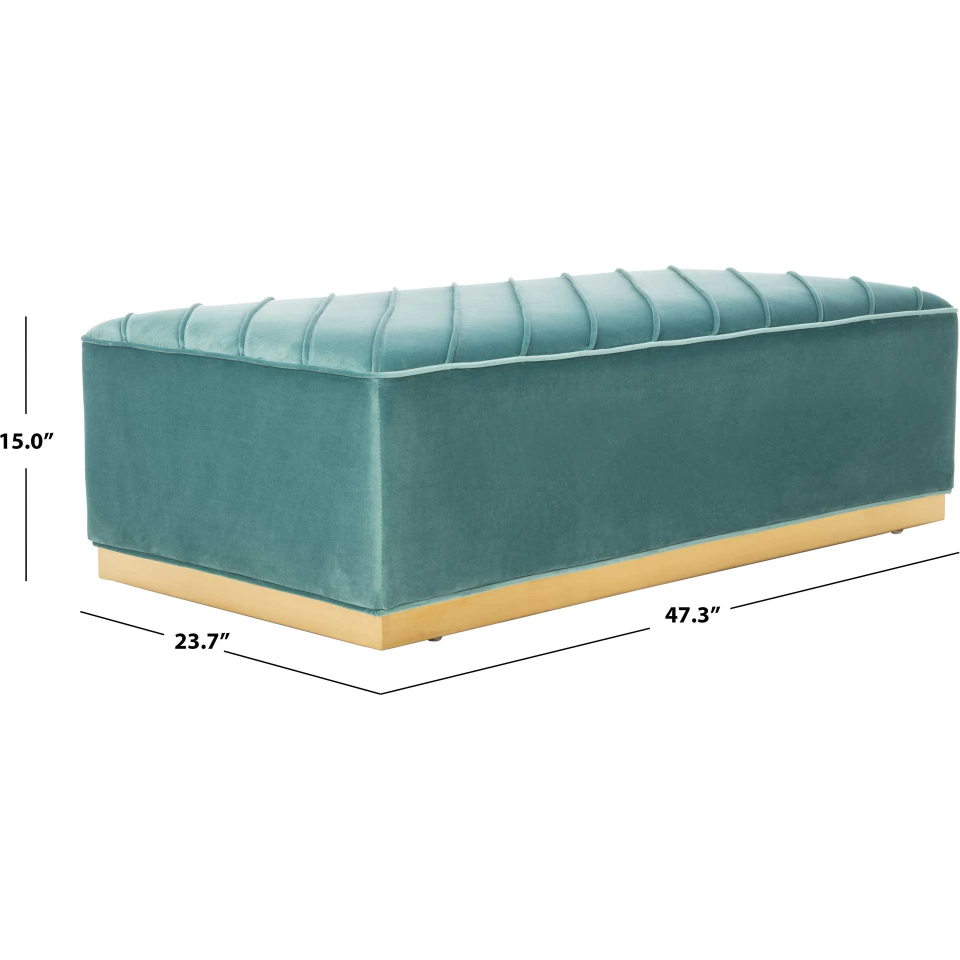 Lilith Diagonal Tufted Ottoman Seafoam - Image 7
