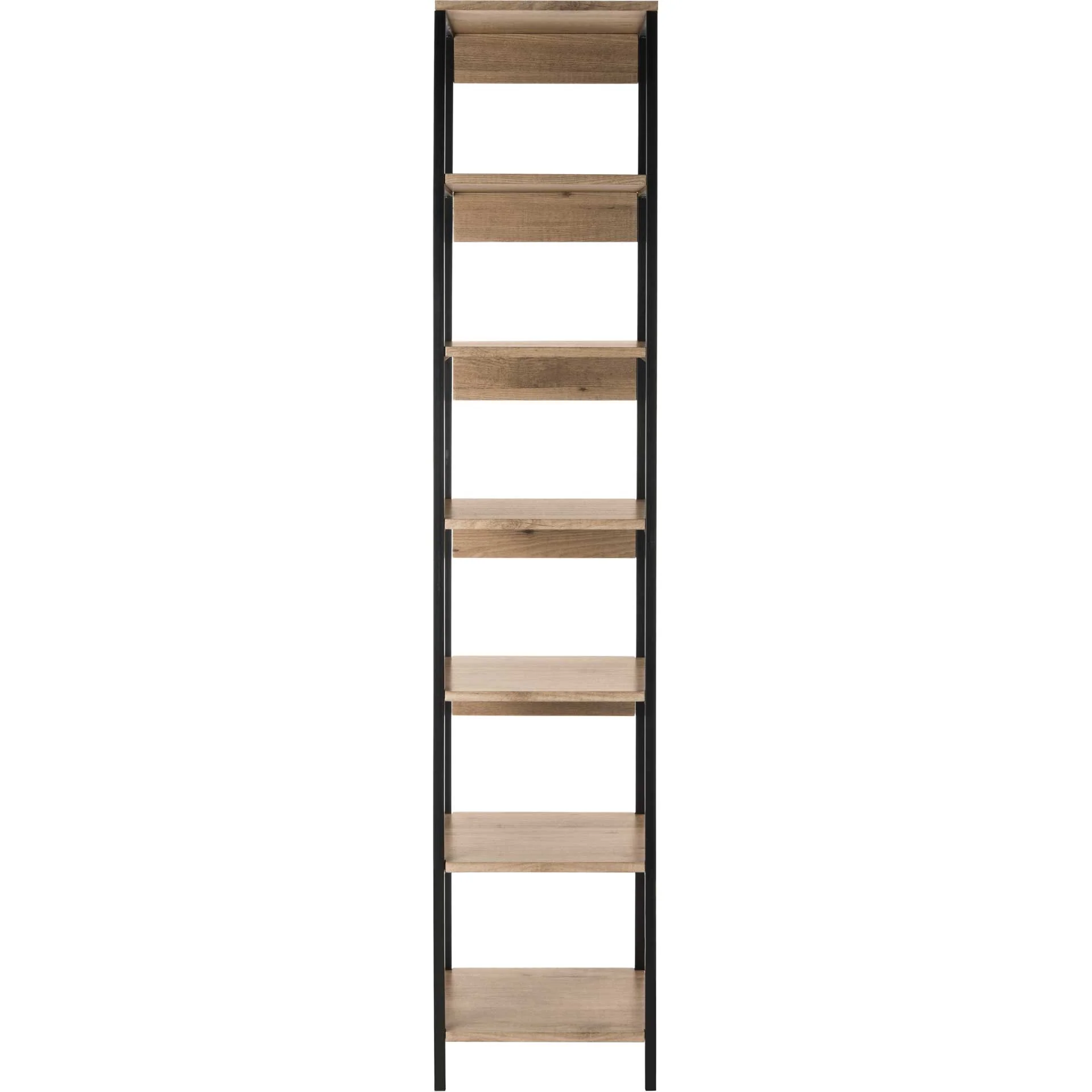 Lilyana Retro Mid Century 7 Tier Etagere Oak/Black - Image 2