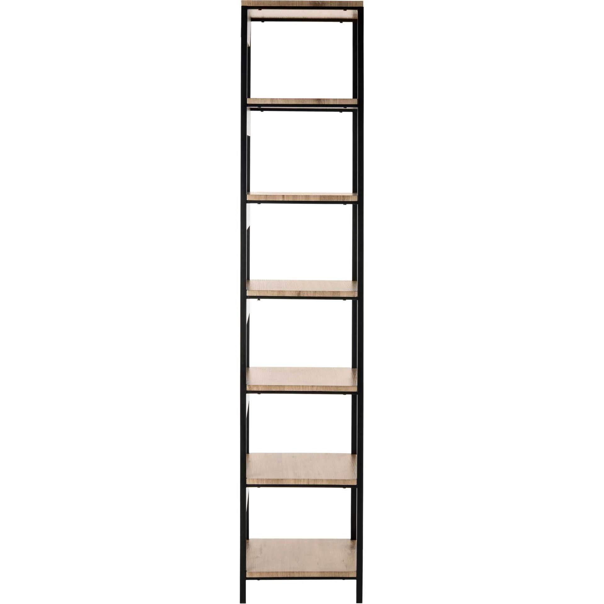 Lilyana Retro Mid Century 7 Tier Etagere Oak/Black - Image 3