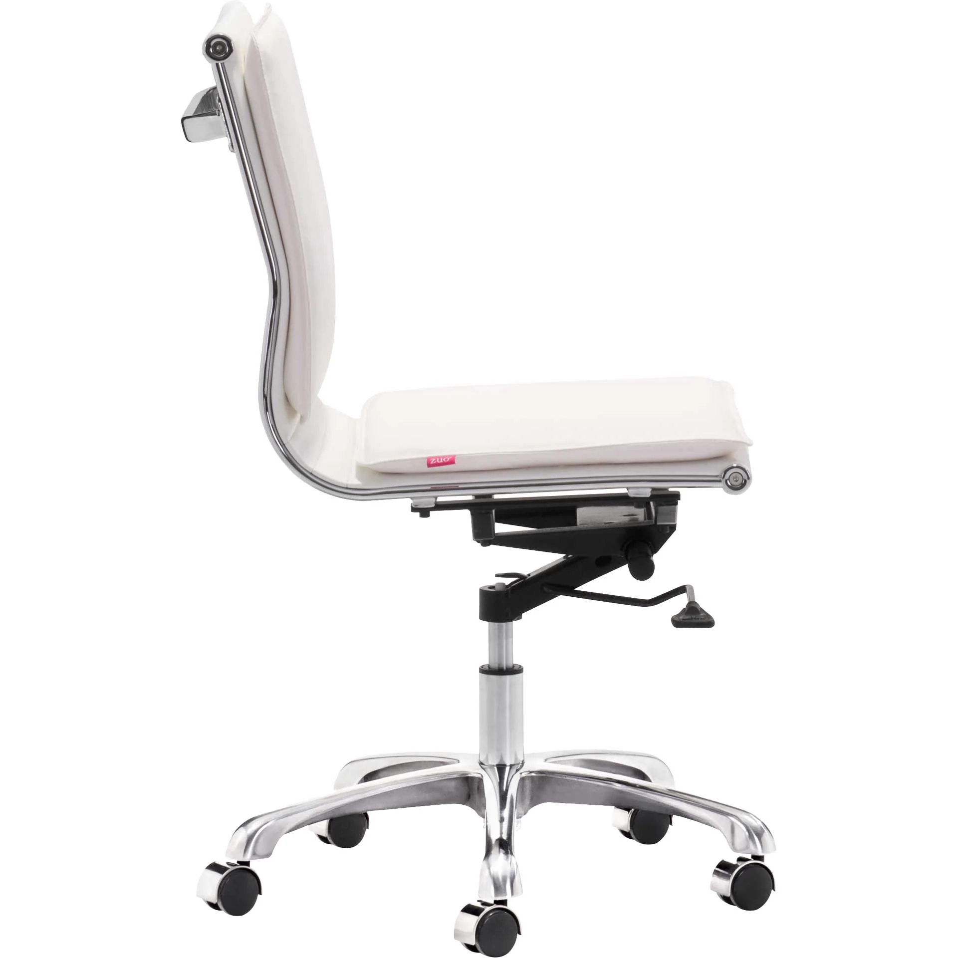 Lincoln Armless Office Chair White - Image 2
