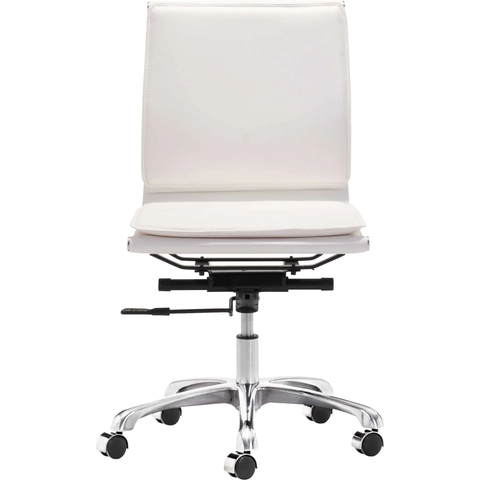 Lincoln Armless Office Chair White - Image 3
