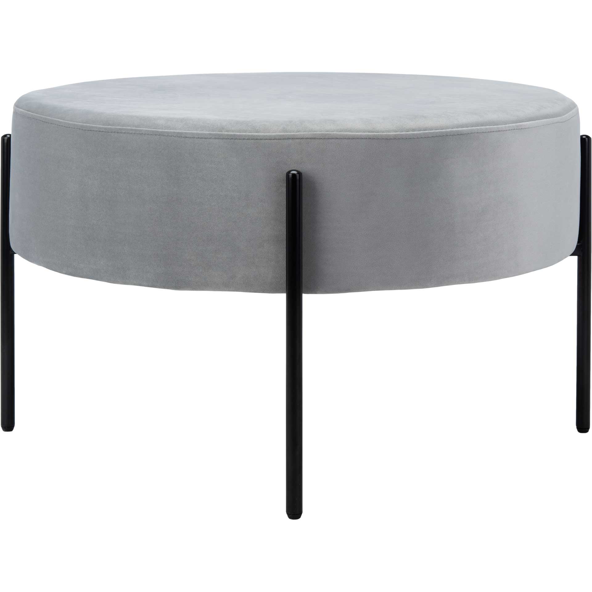 Lincoln Round Cocktail Ottoman Gray/Black - Image 3