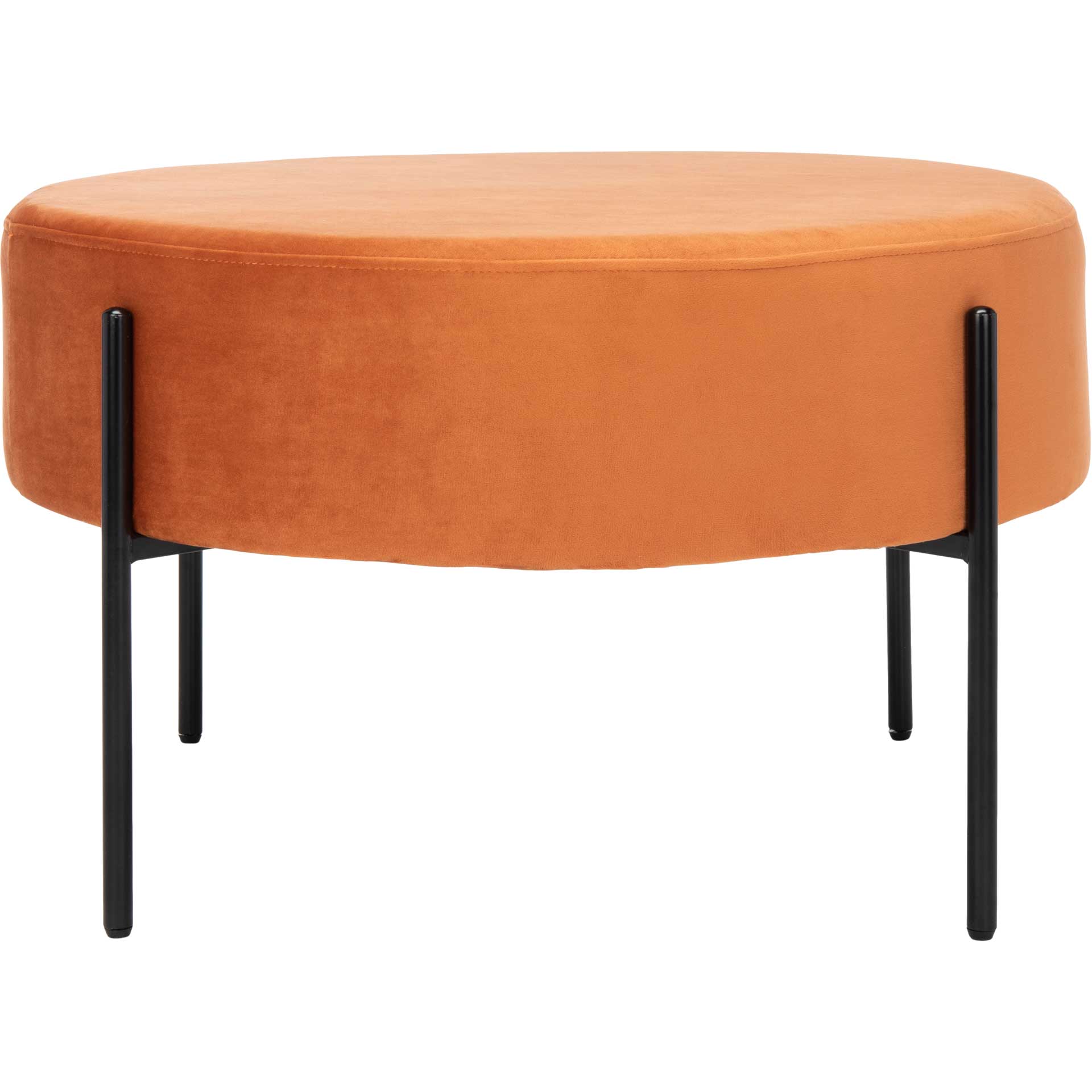 Lincoln Round Cocktail Ottoman Sienna/Black - Image 2