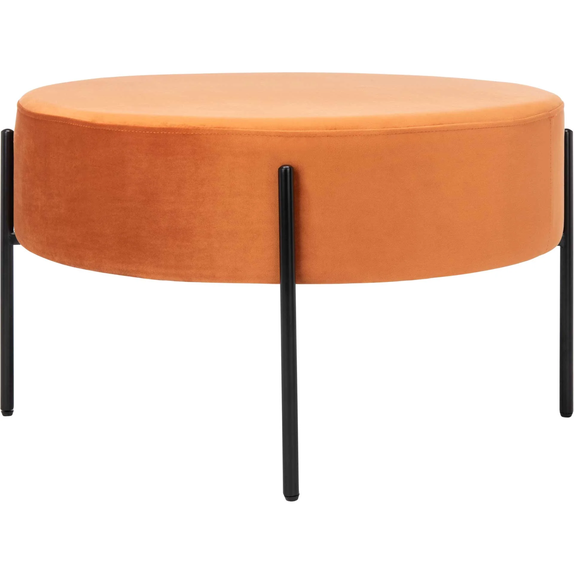 Lincoln Round Cocktail Ottoman Sienna/Black - Image 3