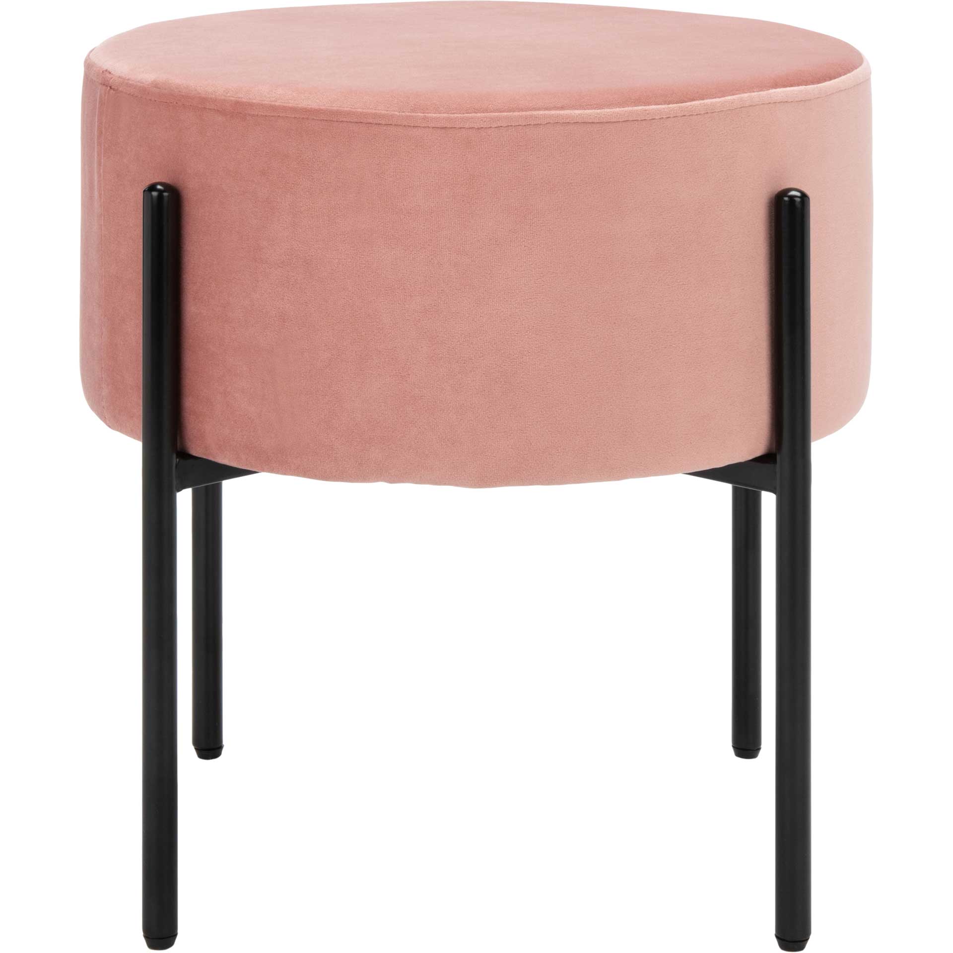 Lincoln Round Ottoman Dusty Rose/Black - Image 2