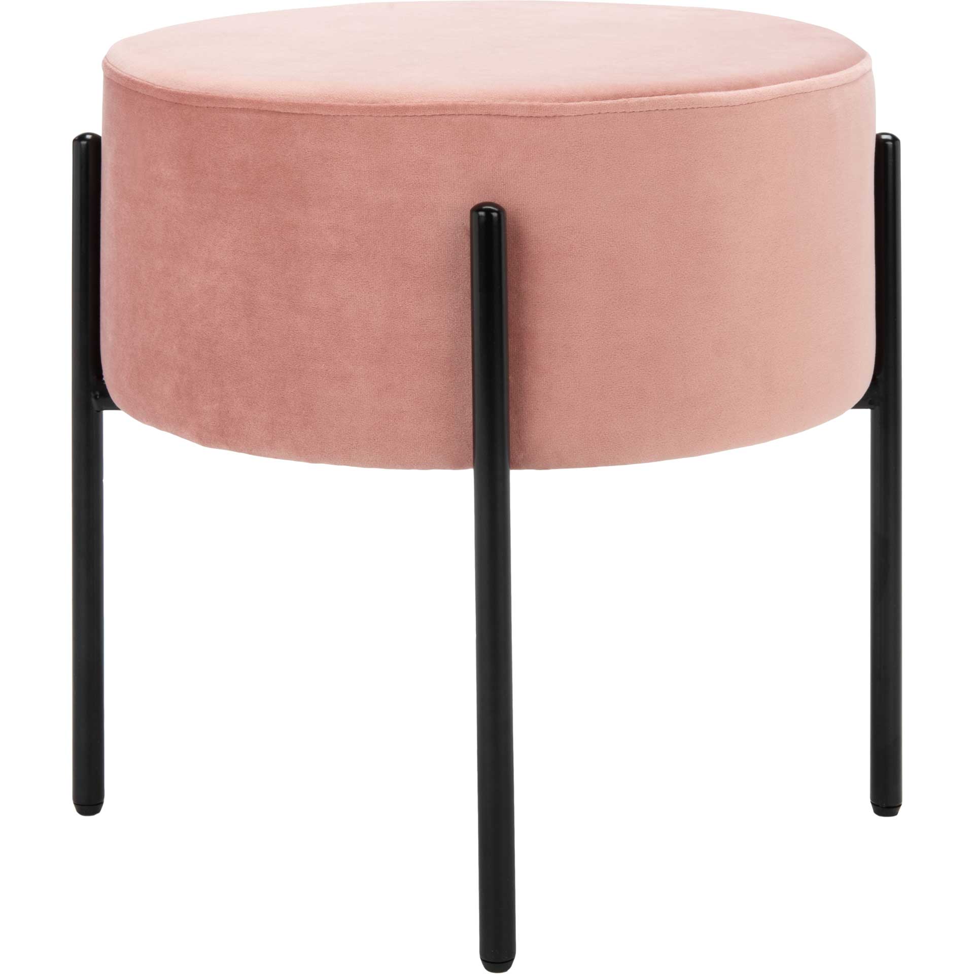 Lincoln Round Ottoman Dusty Rose/Black - Image 3