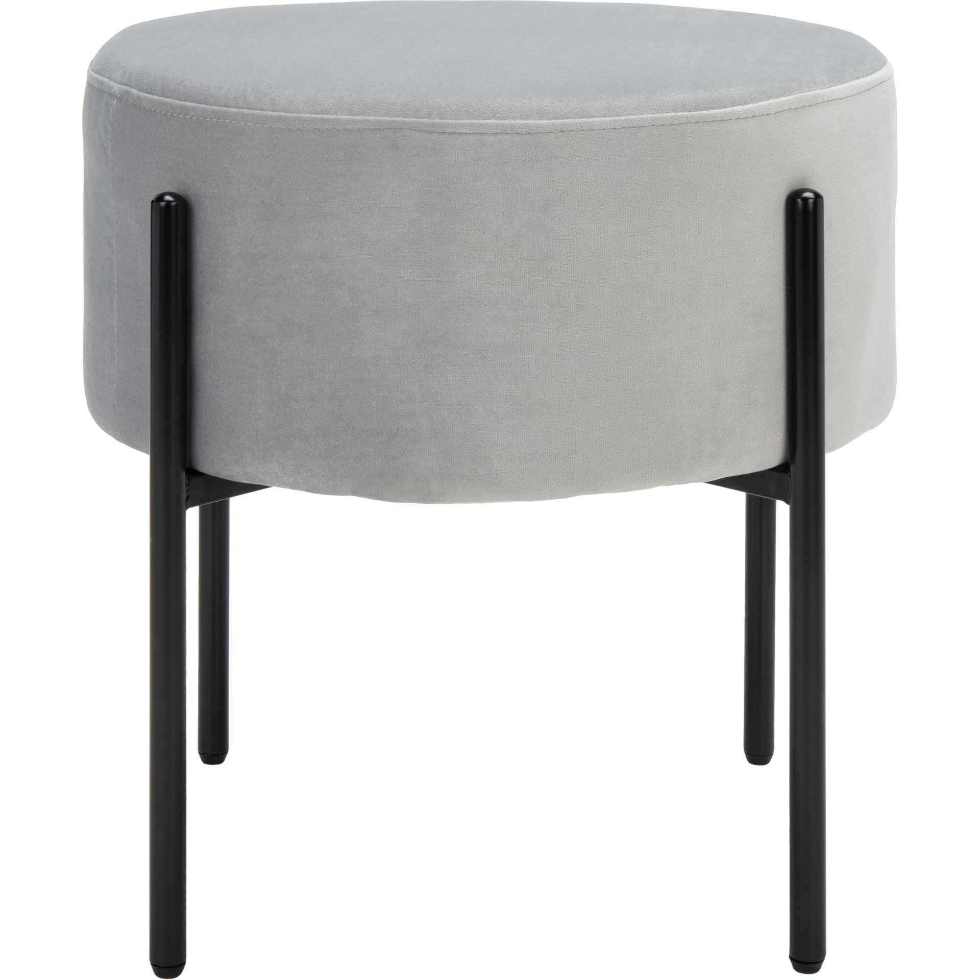 Lincoln Round Ottoman Gray/Black - Image 2