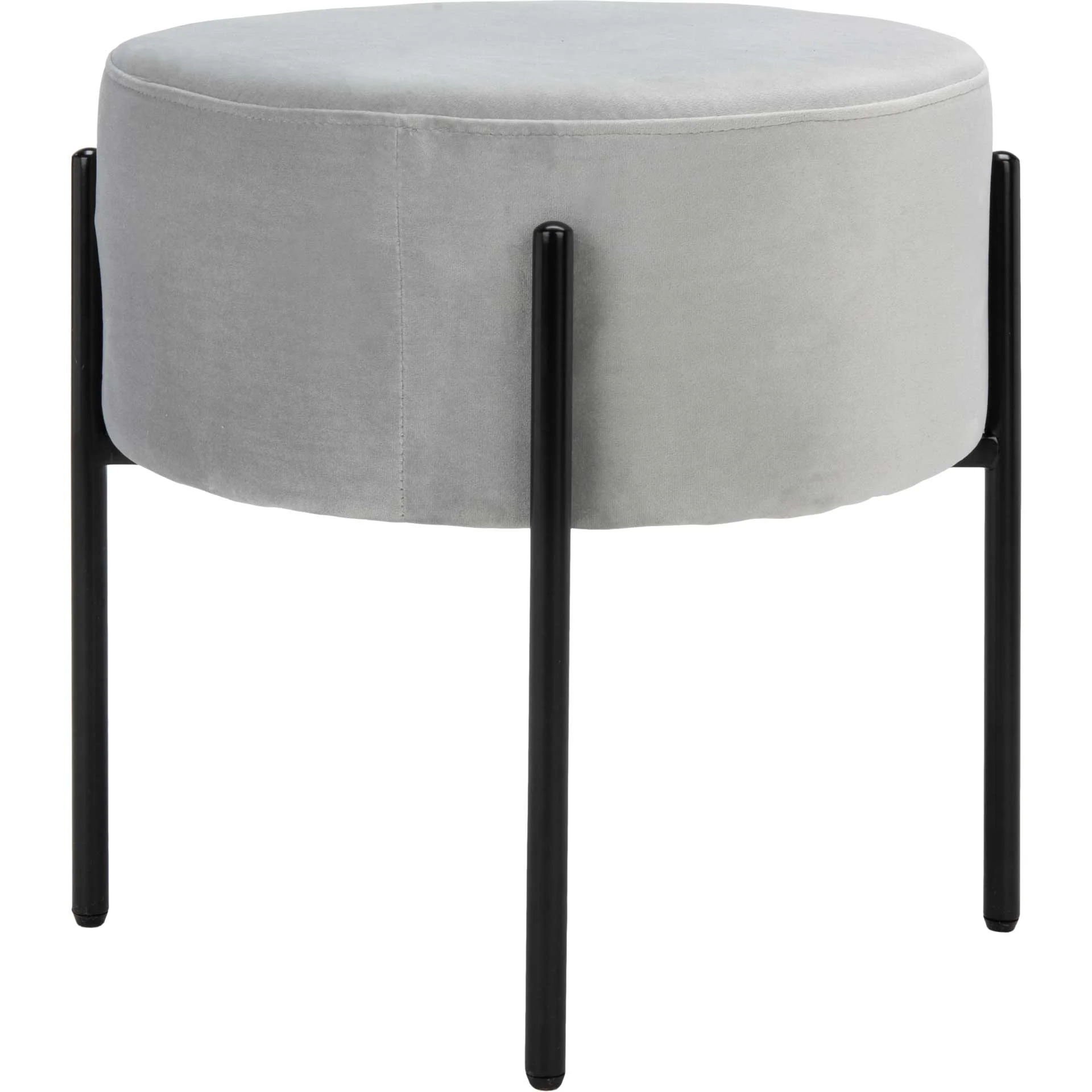 Lincoln Round Ottoman Gray/Black - Image 3