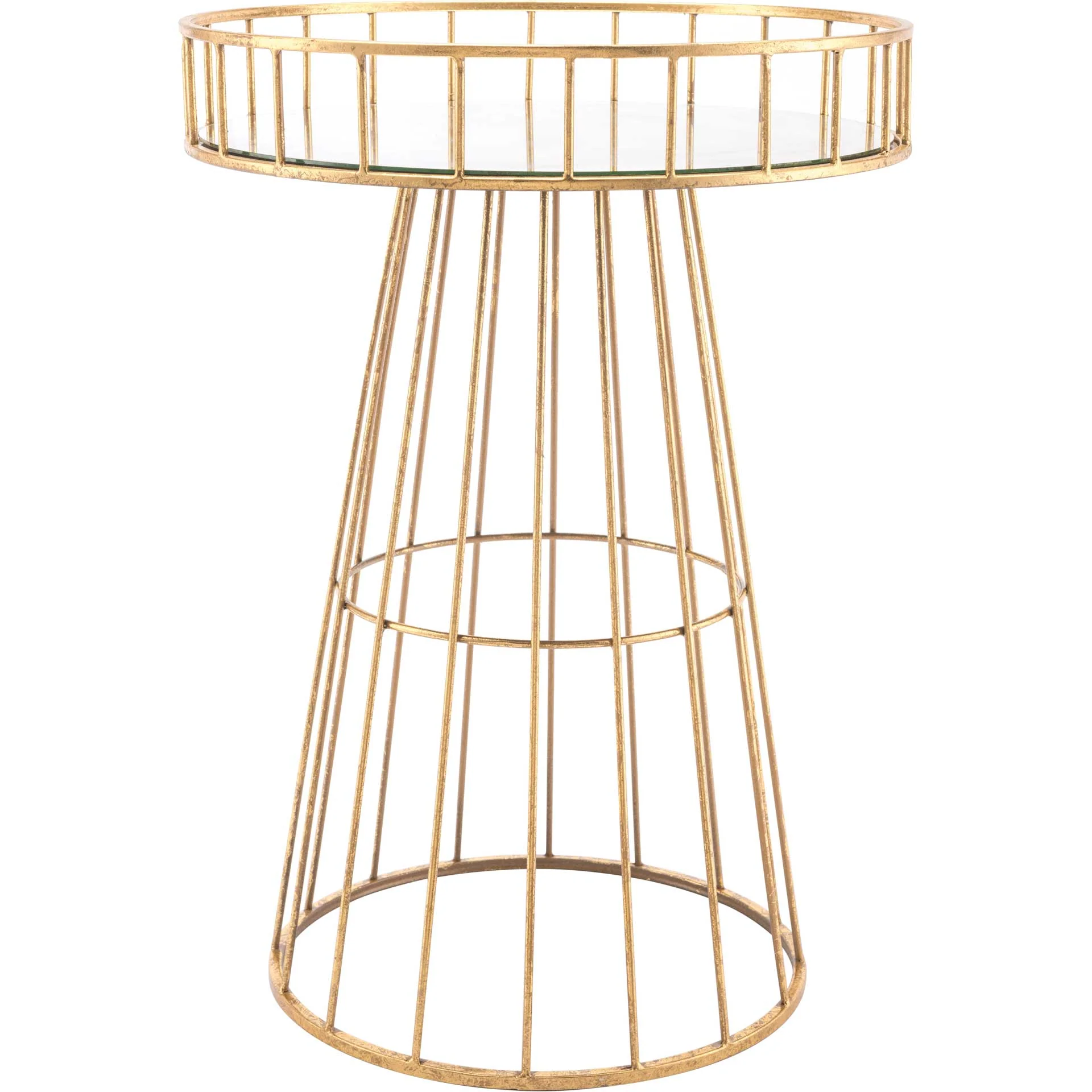 Linear Metal Round Table Gold - Image 3