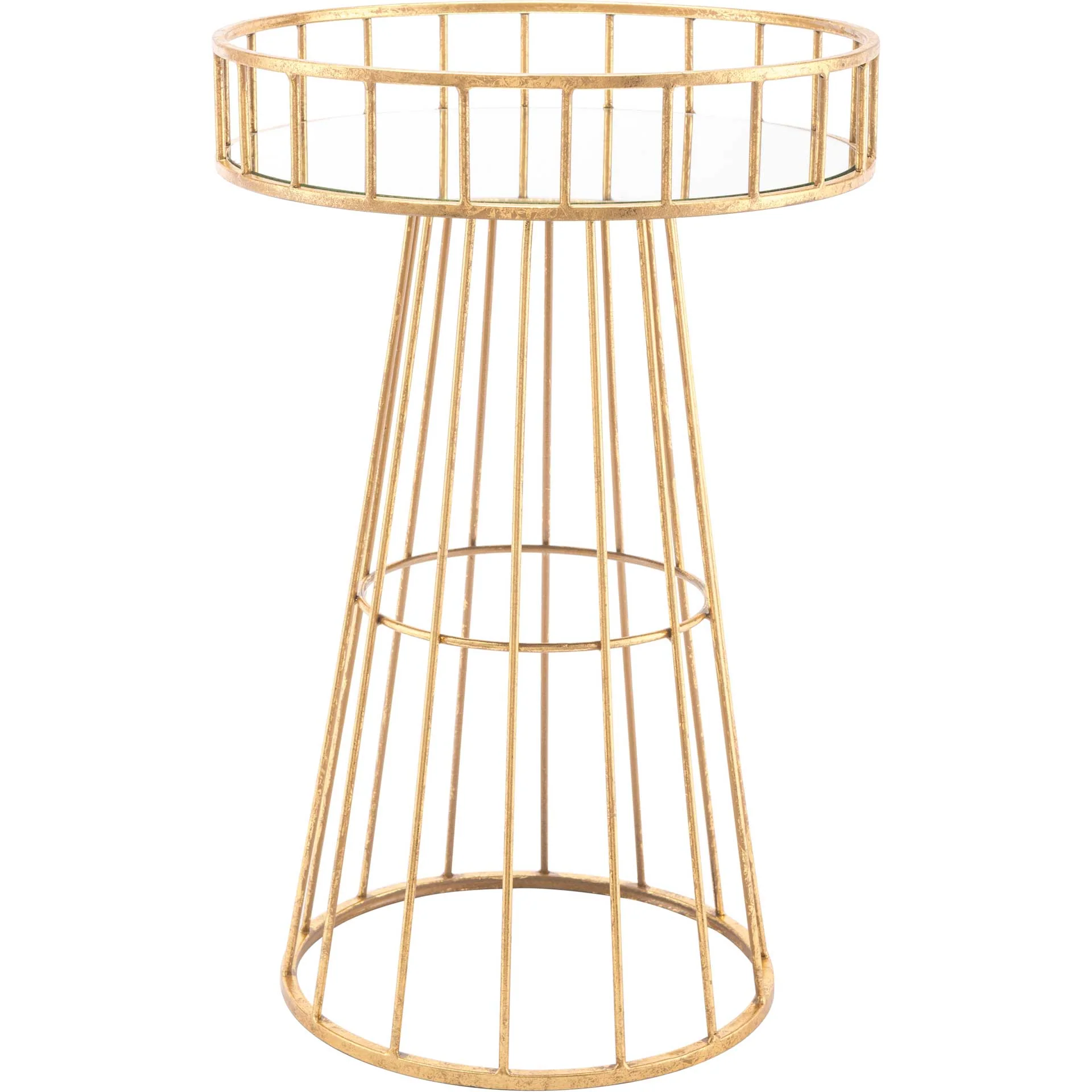 Linear Metal Round Table Gold - Image 4