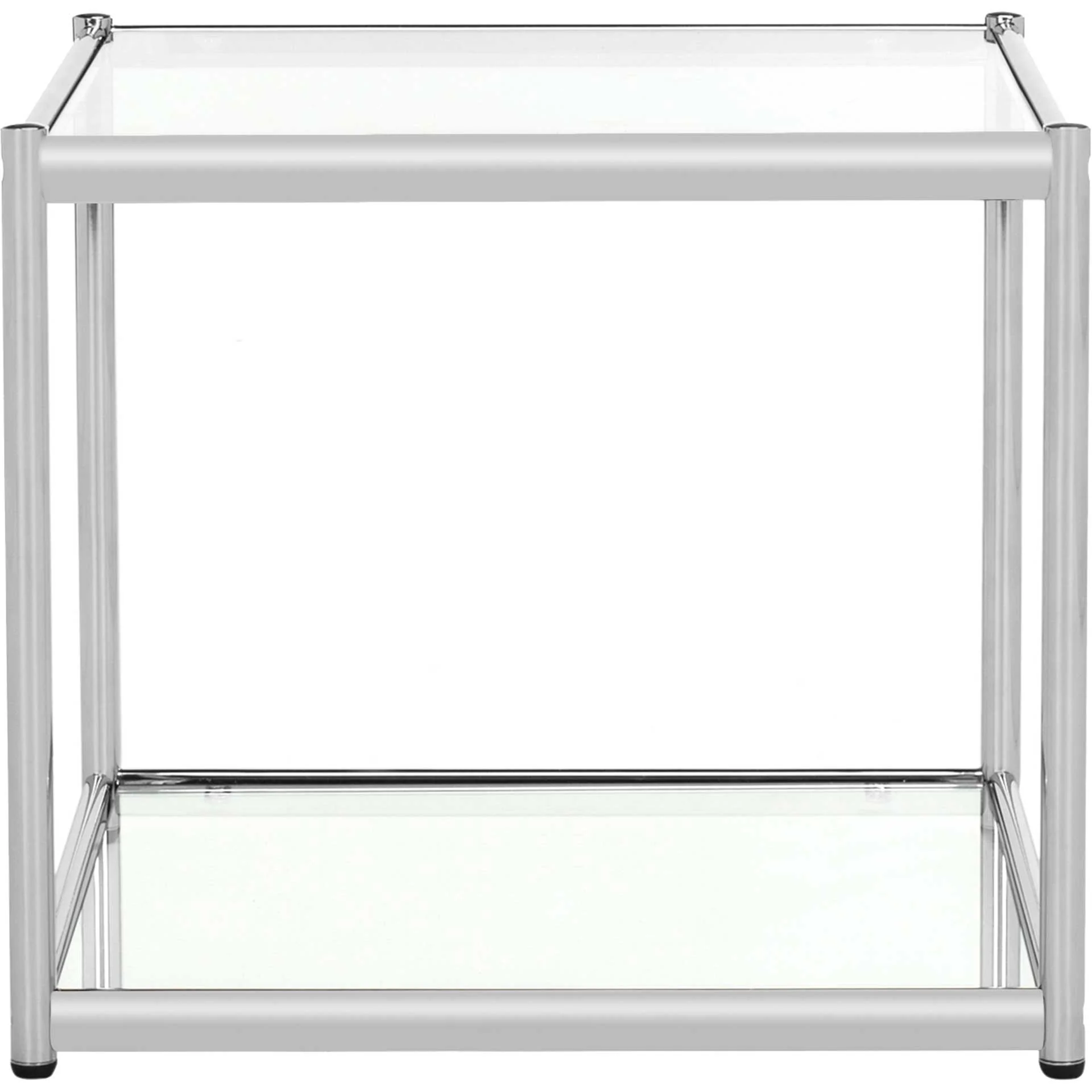 Linnea Glass Side Table Chrome - Image 2