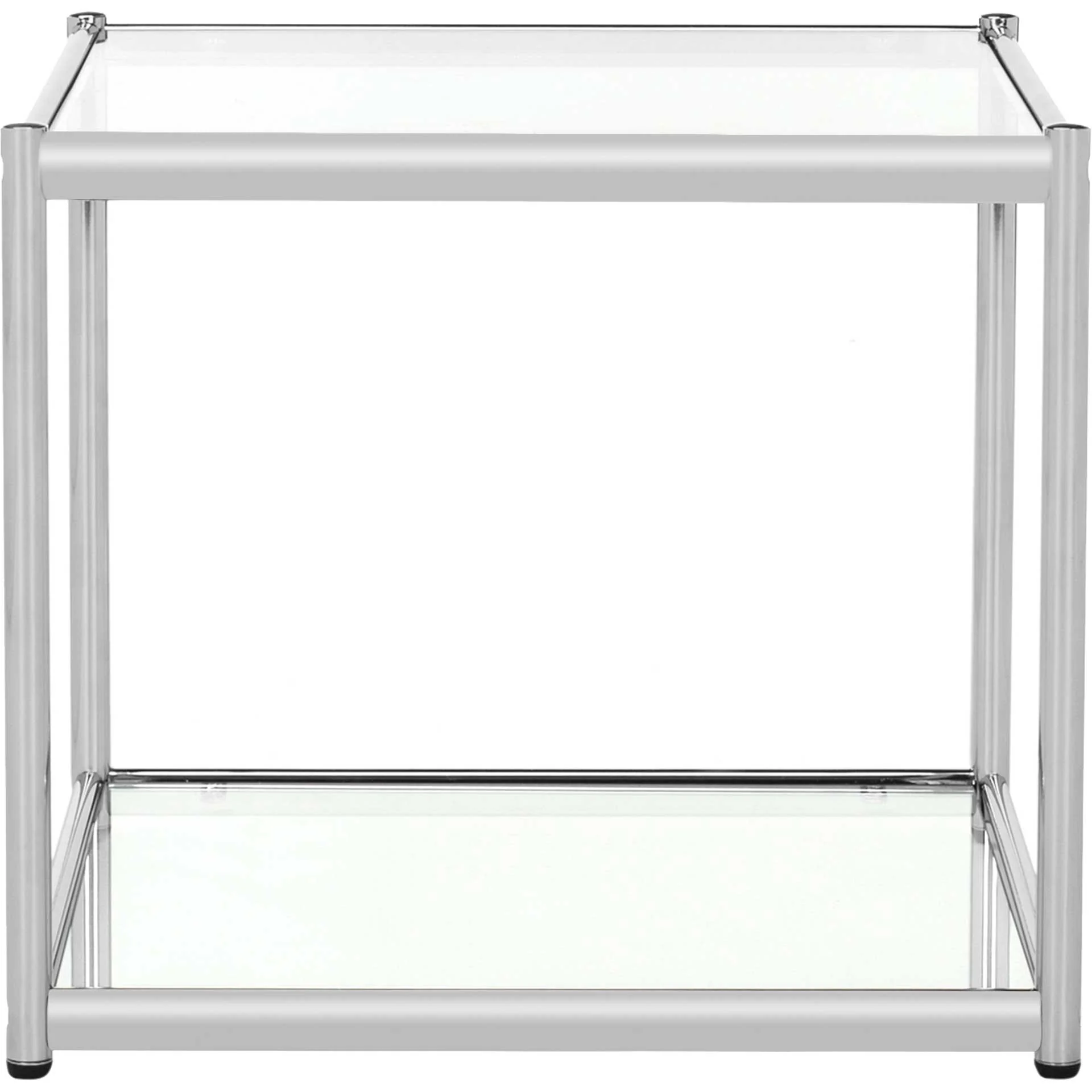 Linnea Glass Side Table Chrome - Image 3