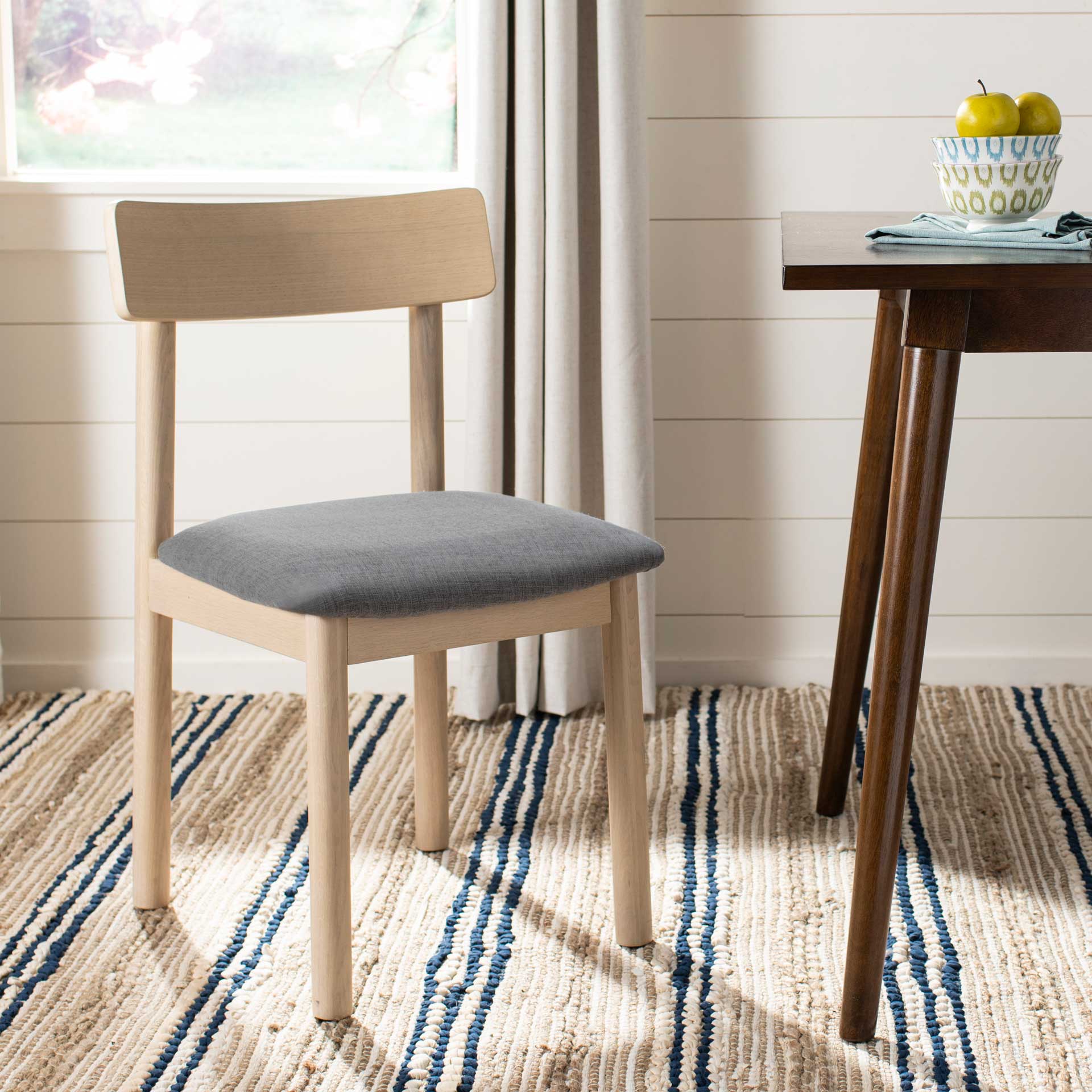 Lisbon Dining Chair White Oak/Gray (Set of 2) - Image 7
