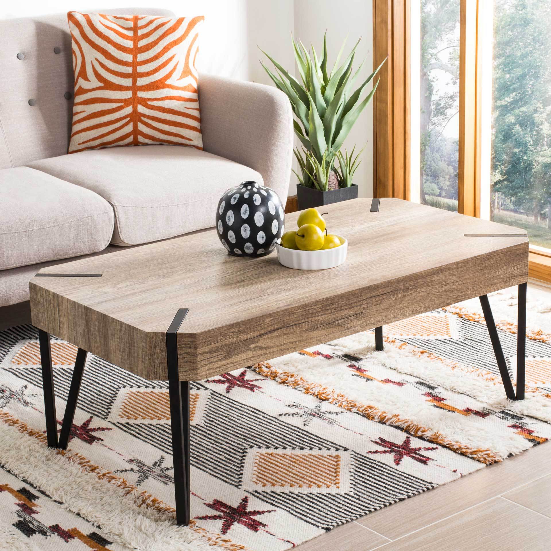 Livia Wood Top Coffee Table - Image 5
