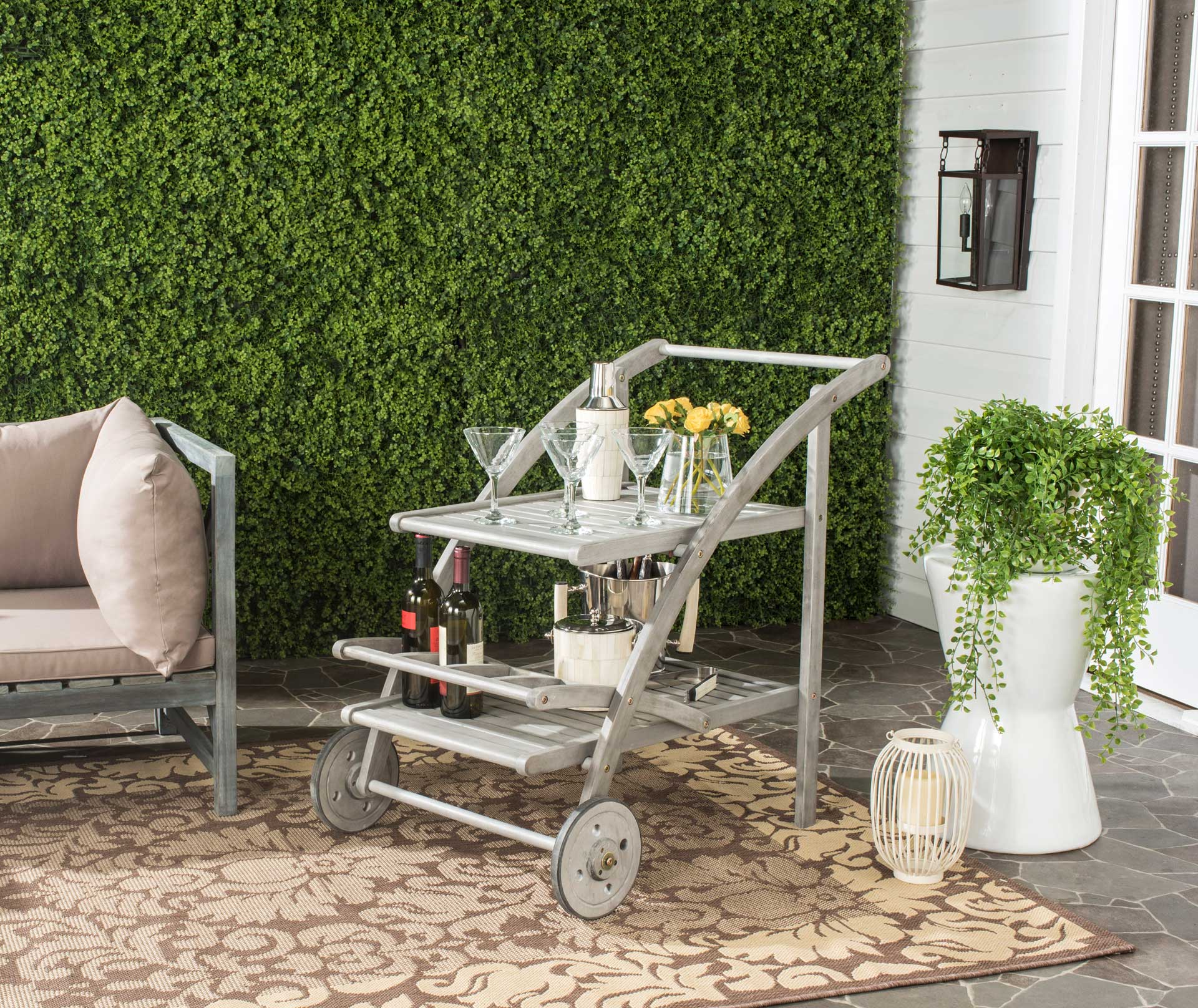 Lochsa Tea Cart Gray Wash/Beige - Image 4