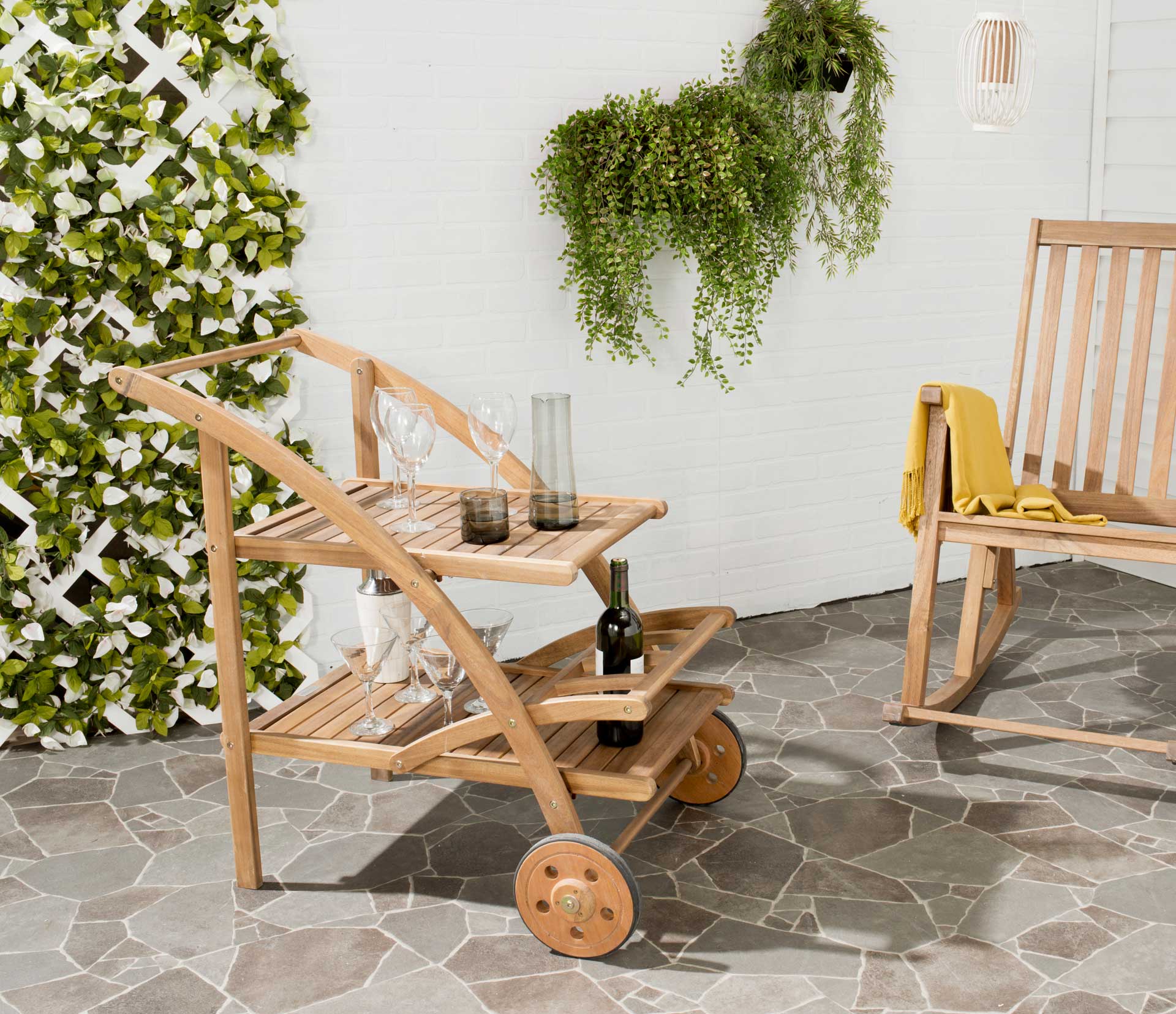 Lochsa Tea Cart Teak Look - Image 4