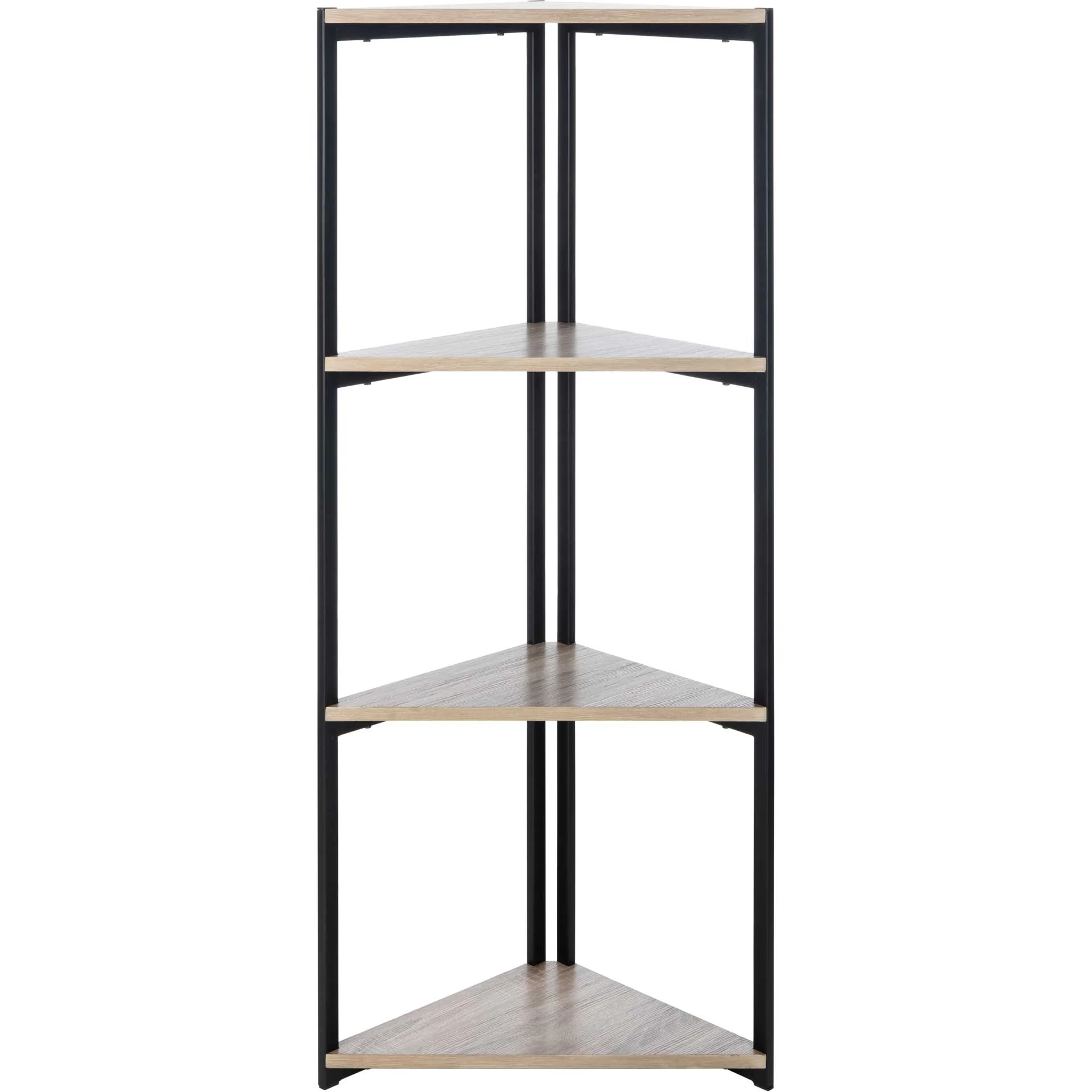 Lodge 4 Tier Corner Bookshelf Light Gray/Black - Image 2