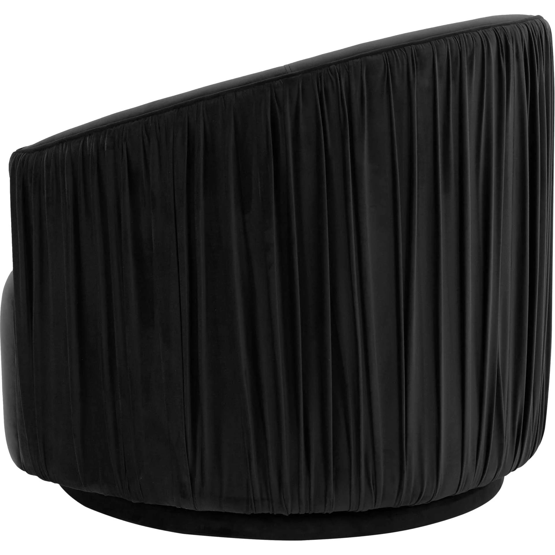 Lodi Pleated Swivel Chair Black - Image 3