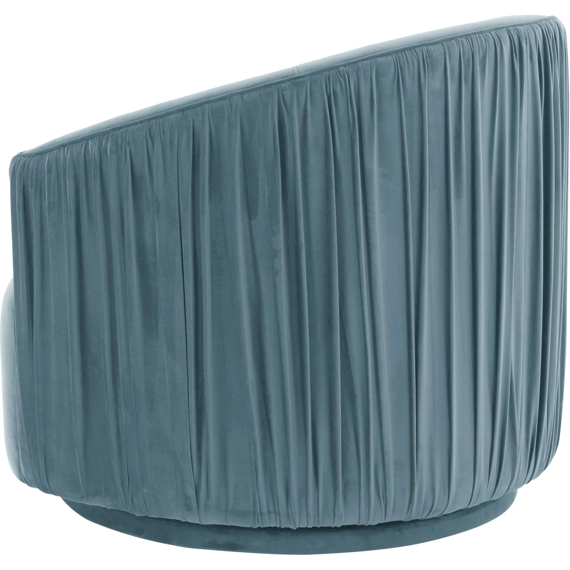 Lodi Pleated Swivel Chair Blue - Image 3