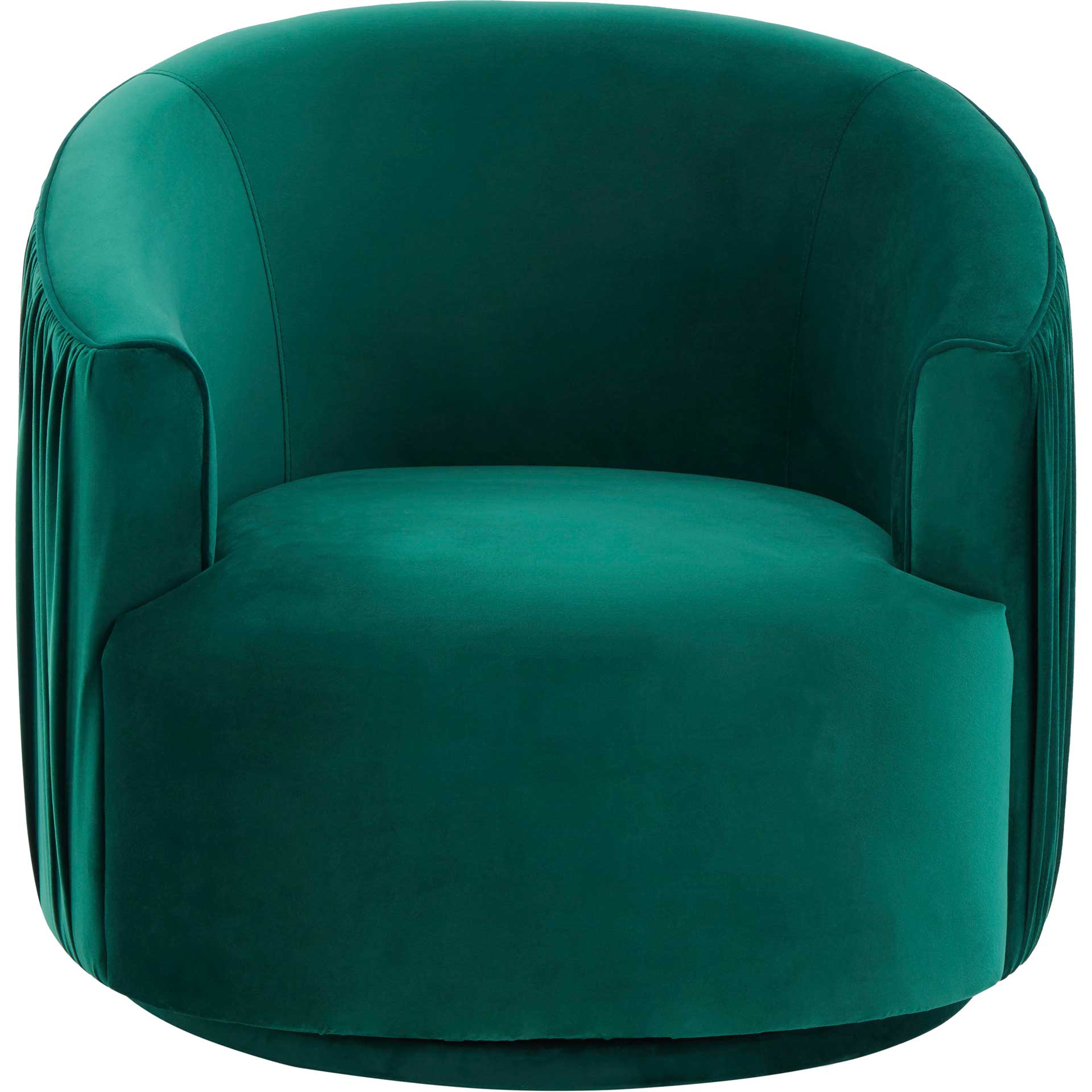 Lodi Pleated Swivel Chair Forest Green - Image 2