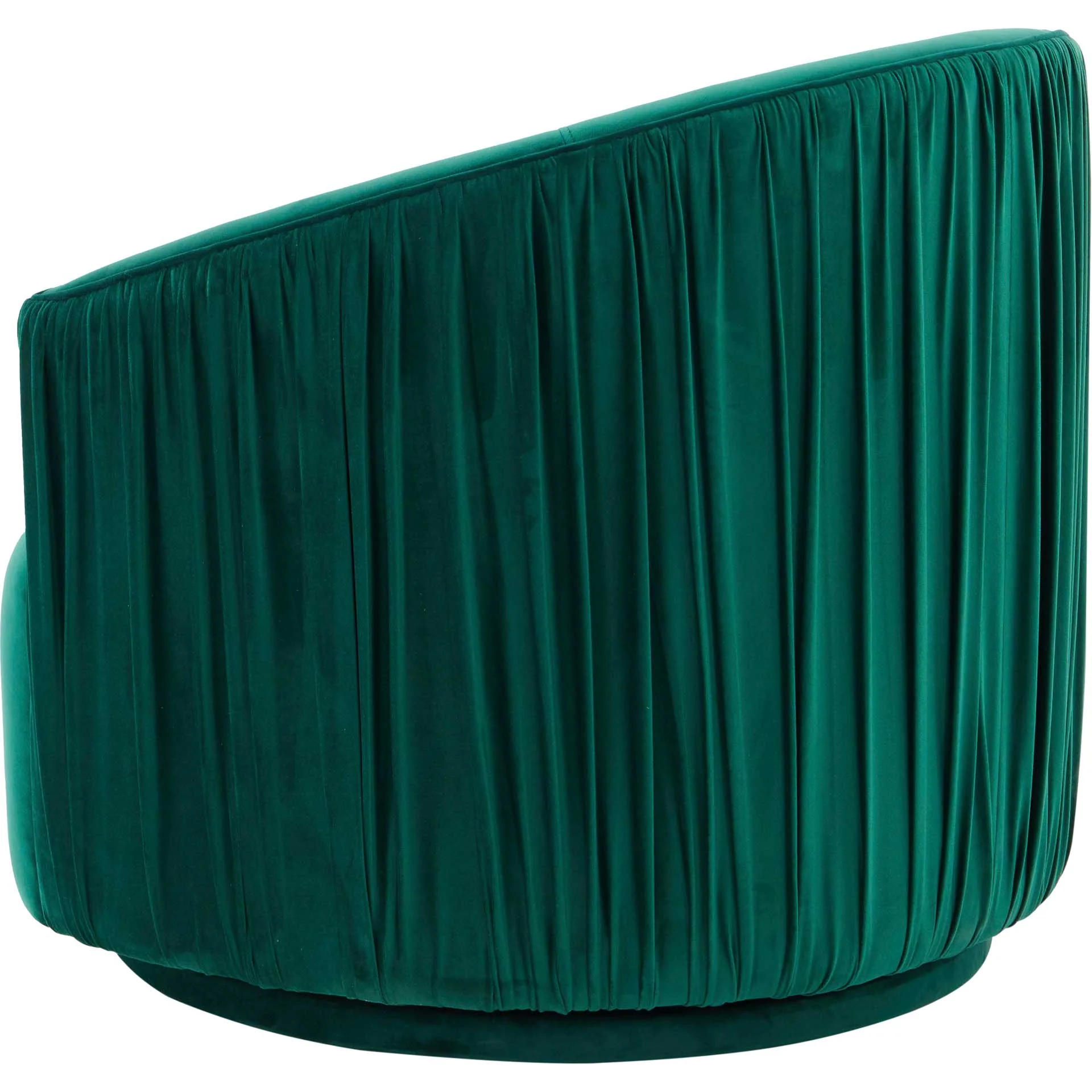 Lodi Pleated Swivel Chair Forest Green - Image 3