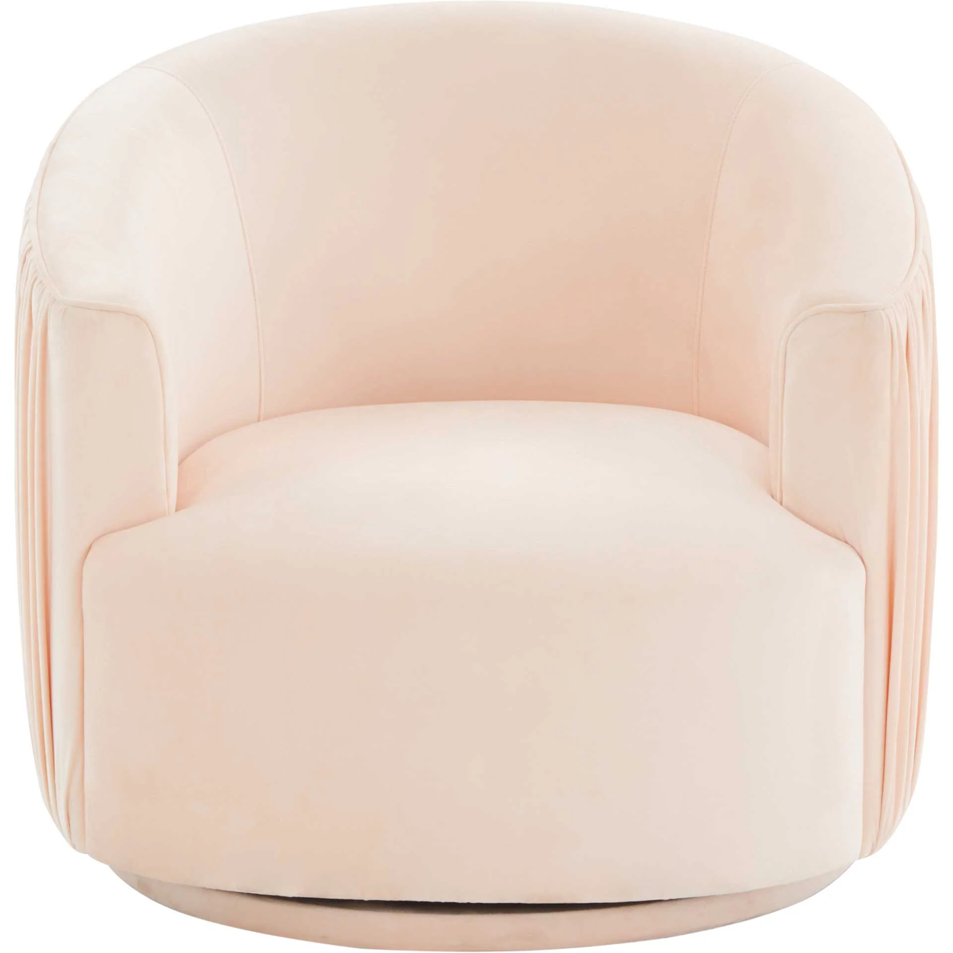 Lodi Pleated Swivel Chair Peche - Image 2