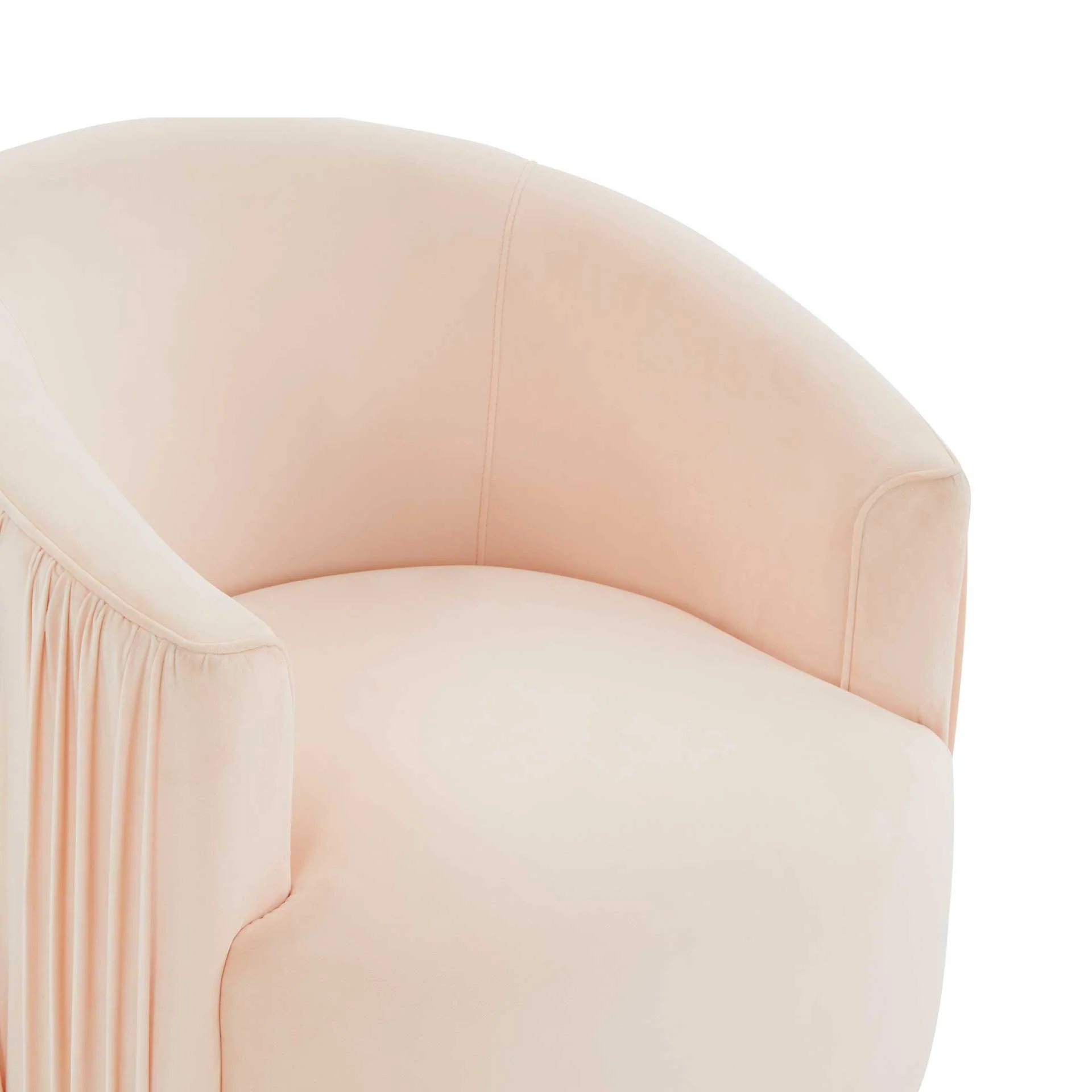 Lodi Pleated Swivel Chair Peche - Image 4