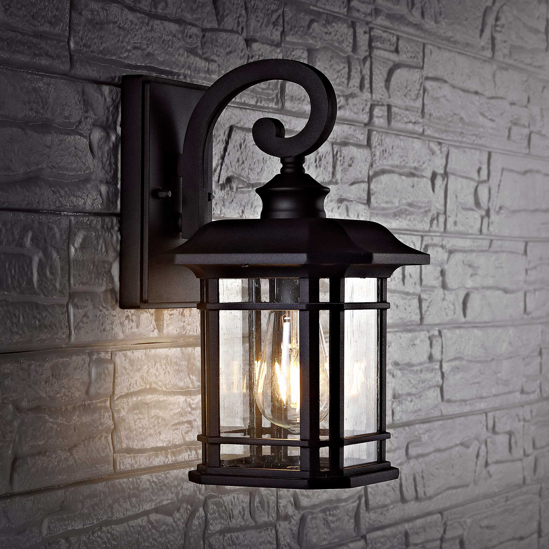 Loft Outdoor Wall Lantern Black - Image 3