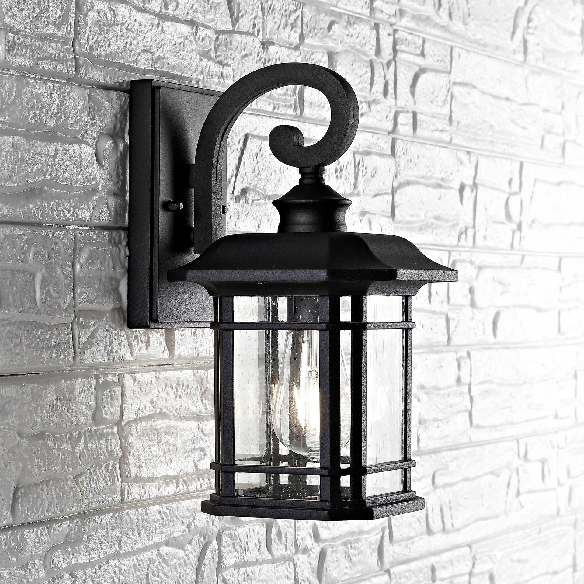 Loft Outdoor Wall Lantern Black - Image 4