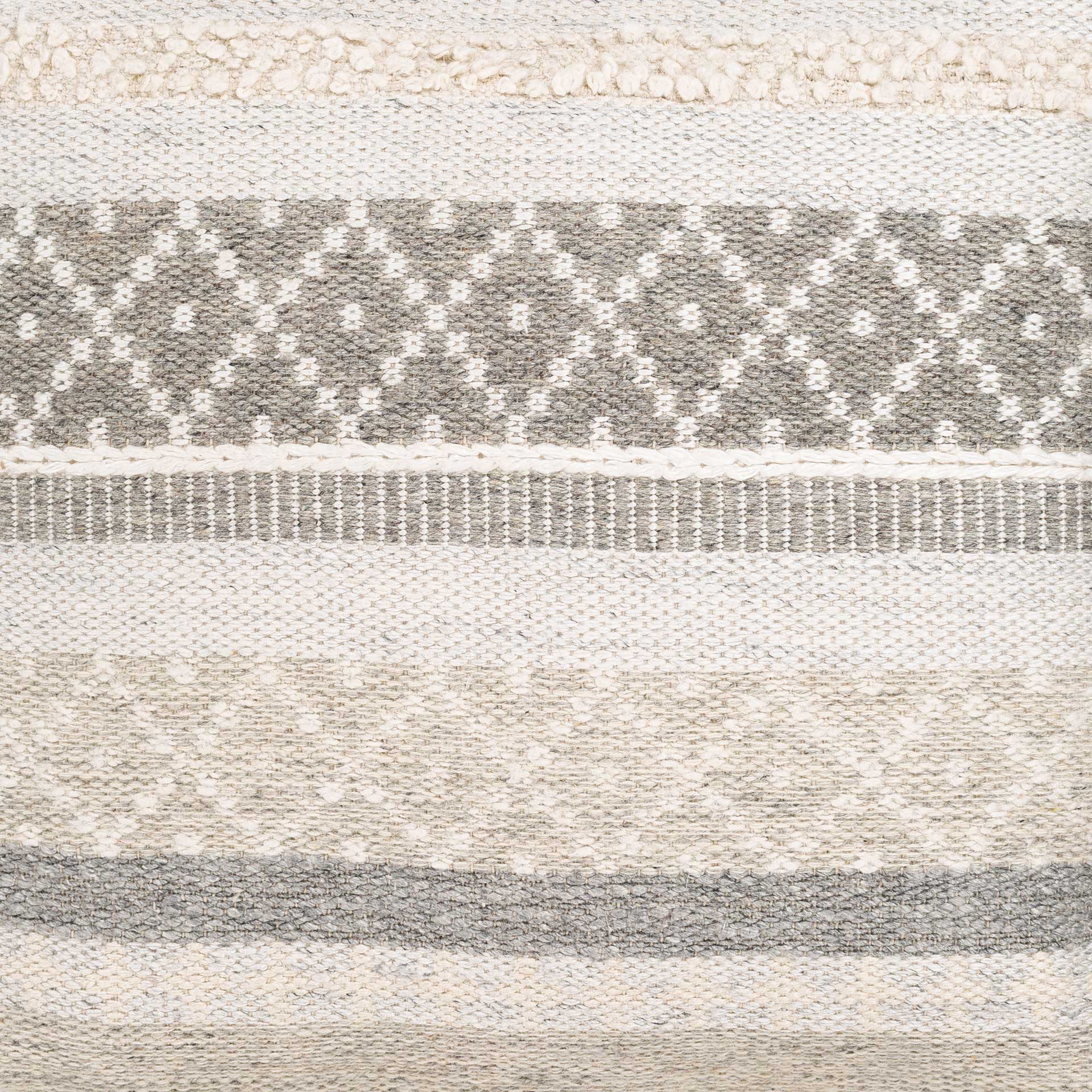 Logan Pouf Taupe/White/Ivory - Image 2