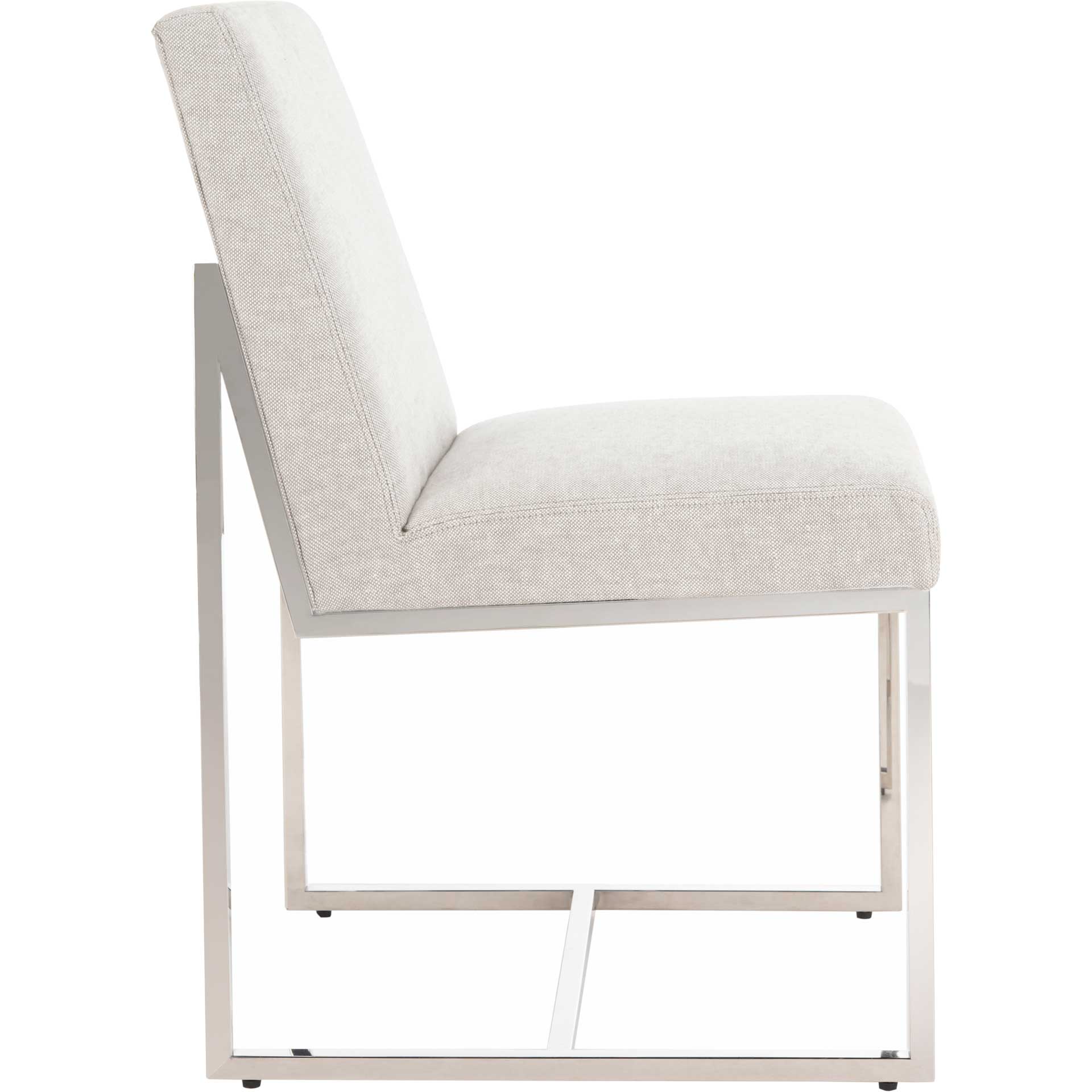 Lola Chrome Dining Chair Gray/White - Image 2