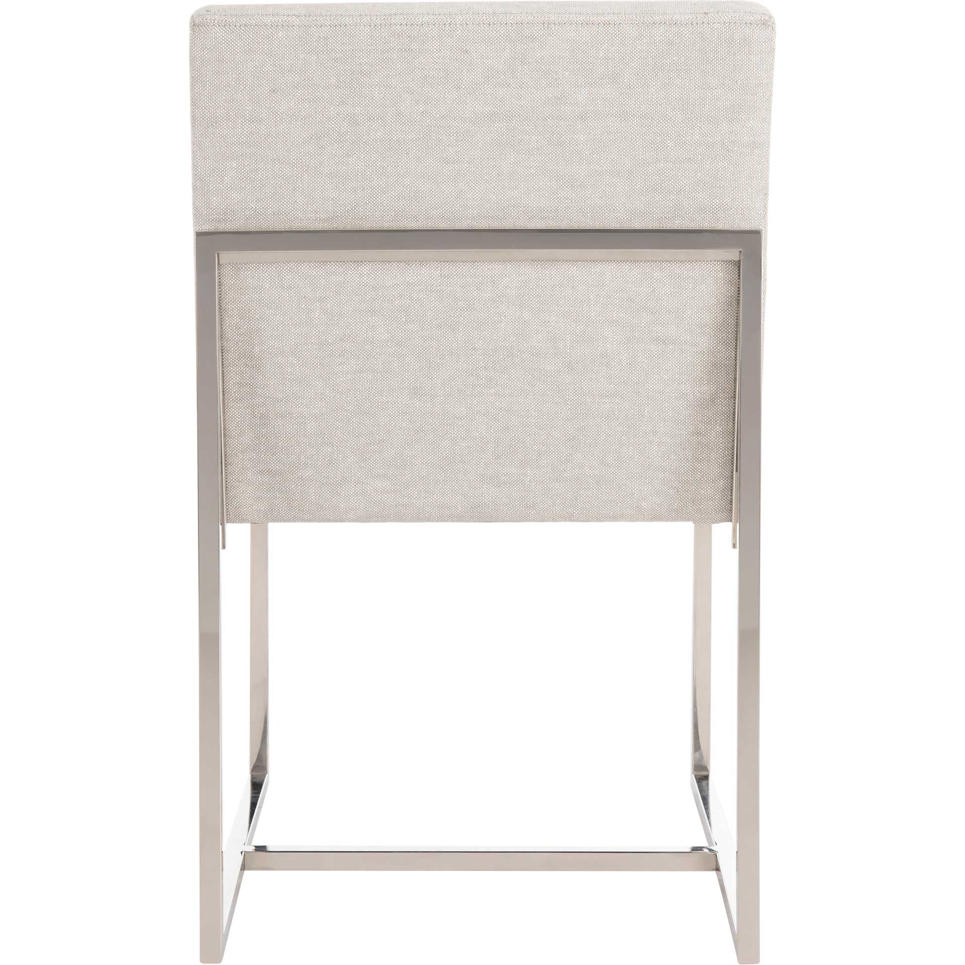 Lola Chrome Dining Chair Gray/White - Image 3