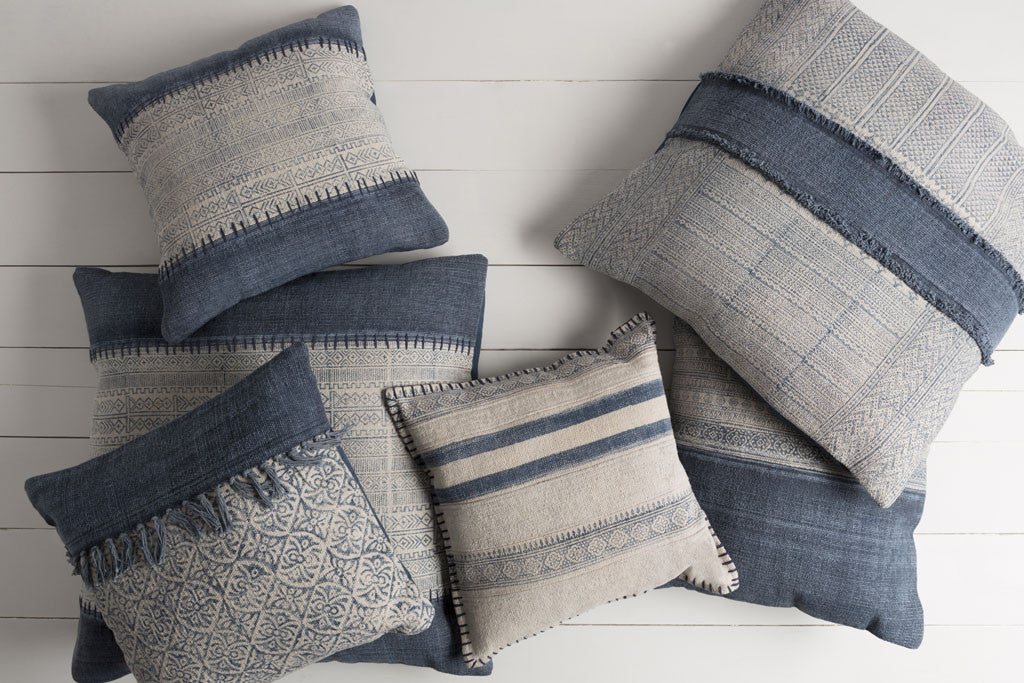 Lola Detail Ivory/Slate Pillow - Image 2