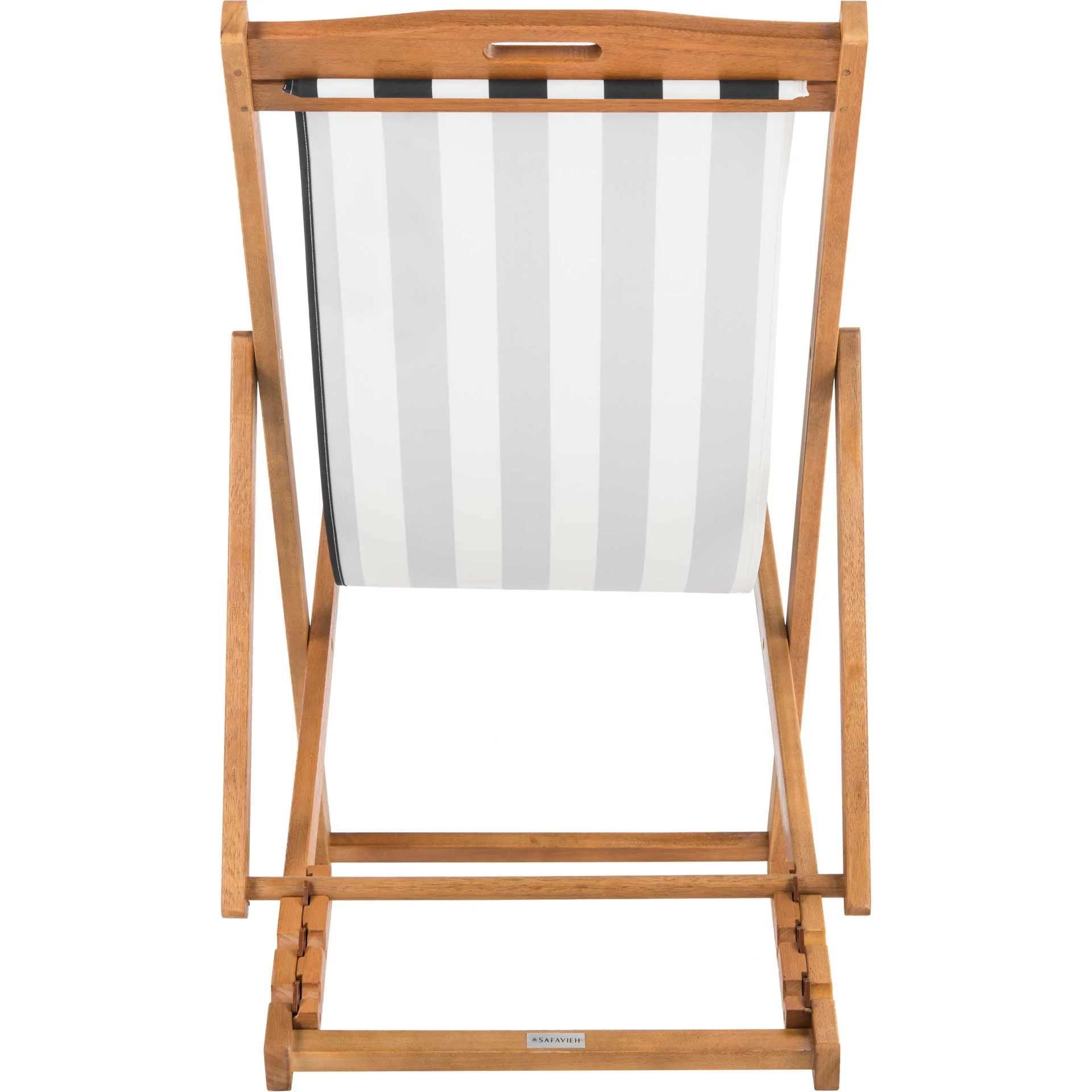 Lombardi Foldable Sling Chair Teak/Black/White (Set of 2) - Image 5