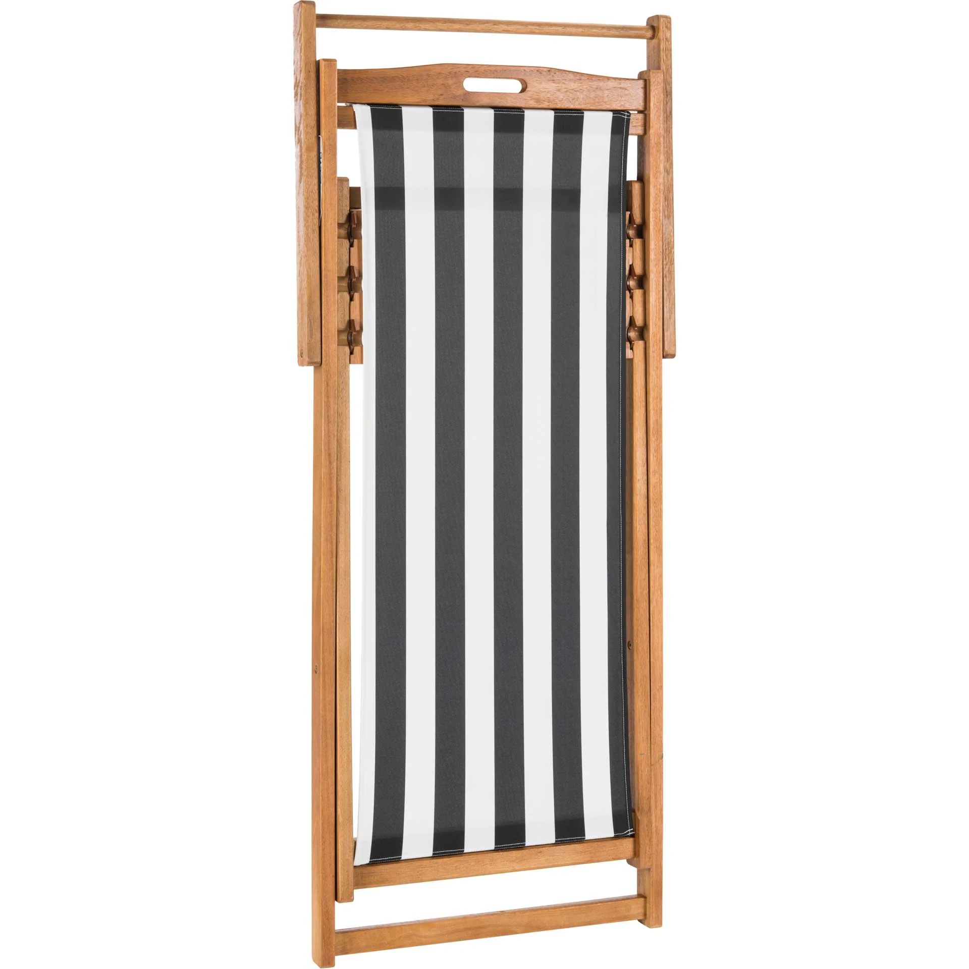 Lombardi Foldable Sling Chair Teak/Black/White (Set of 2) - Image 6