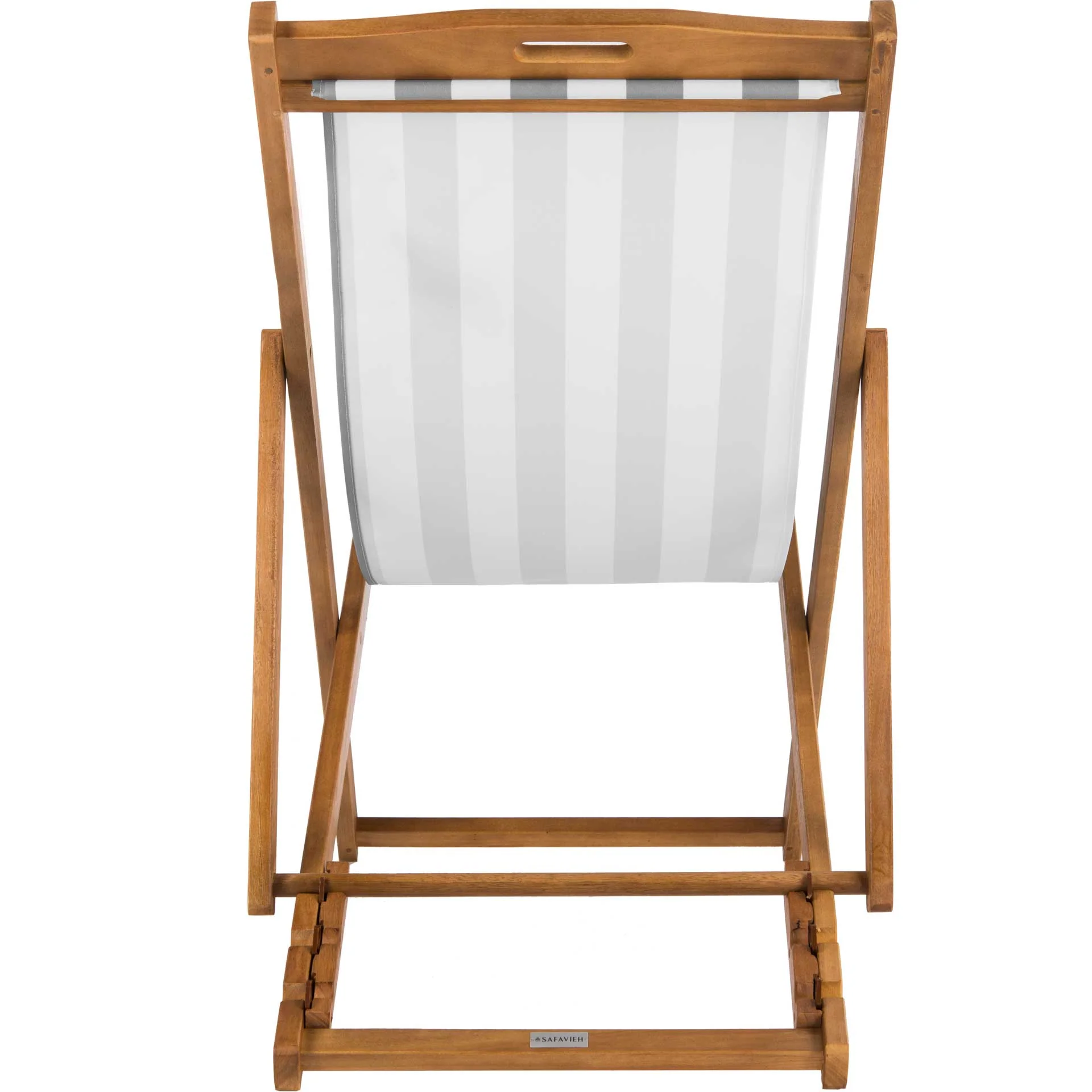 Lombardi Foldable Sling Chair Teak/Gray/White (Set of 2) - Image 5