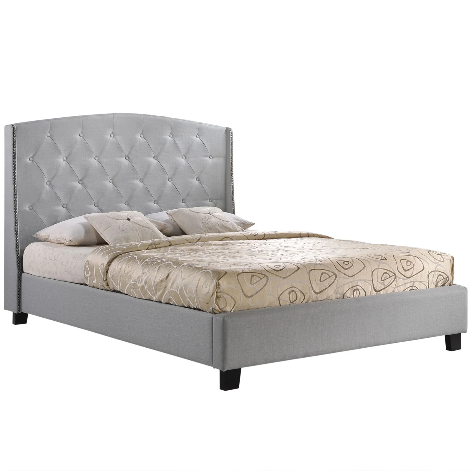 London Queen Bed Gray - Image 4