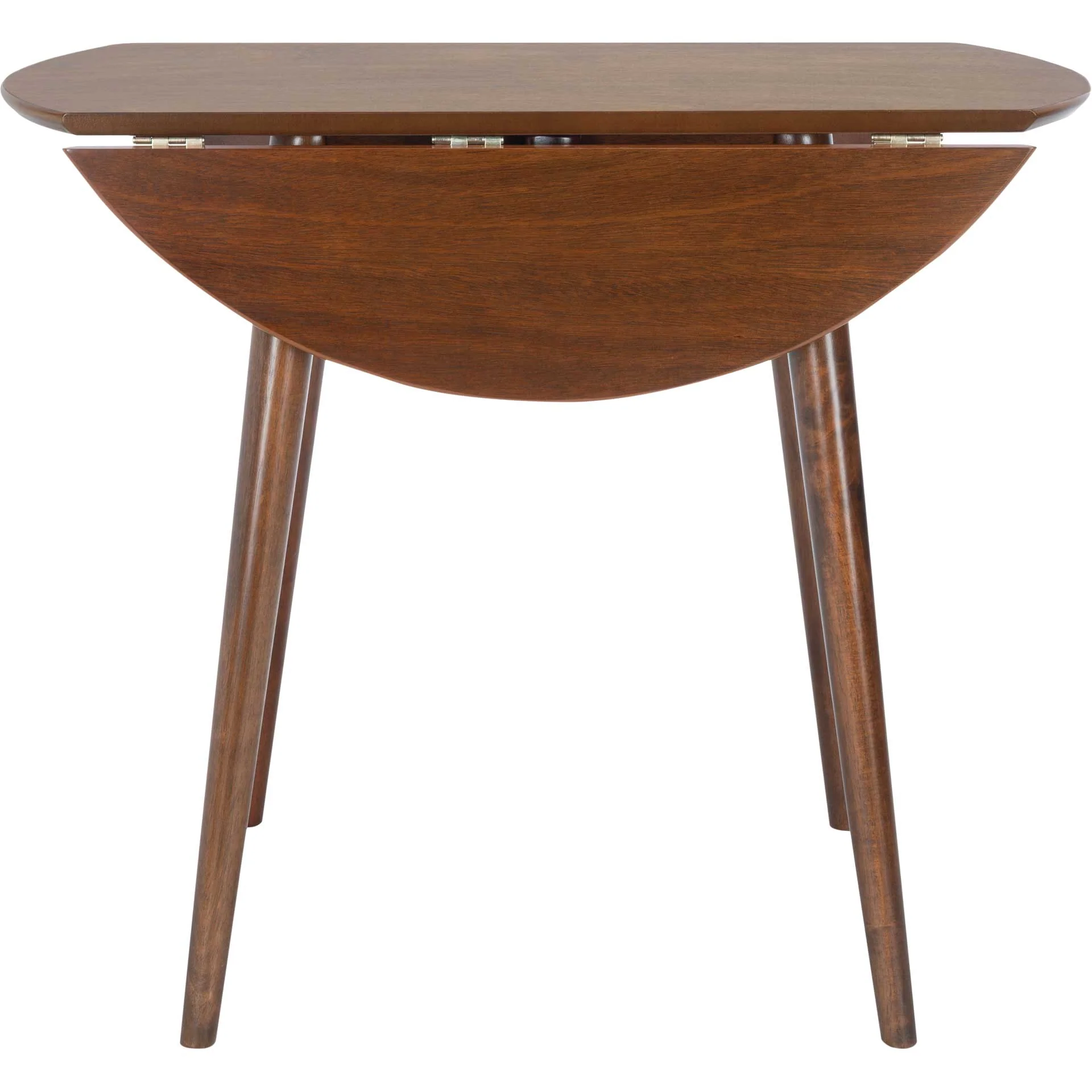 Loni Folding Round Dining Table Walnut - Image 3