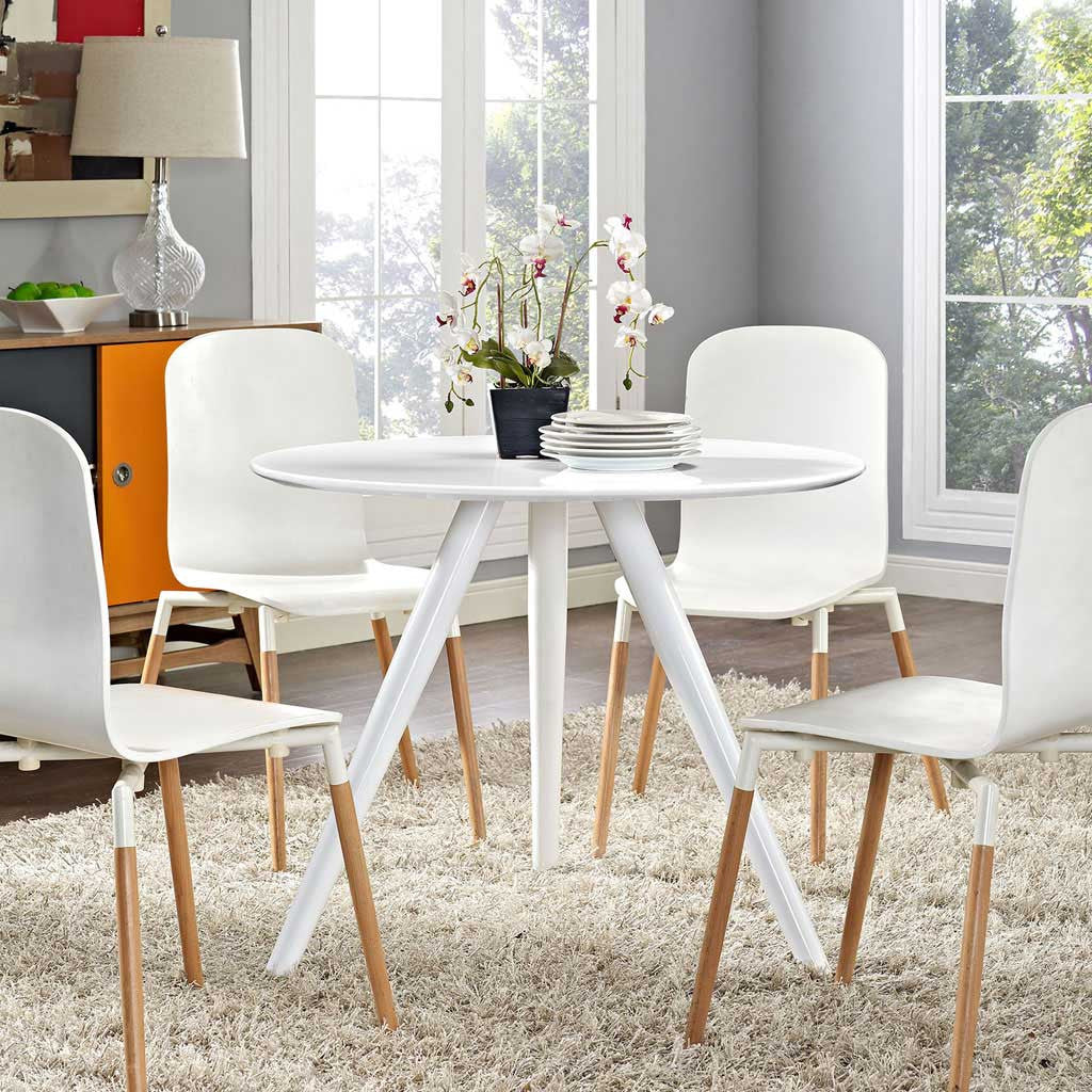 Lore 36" Tripod Dining Table White - Image 4