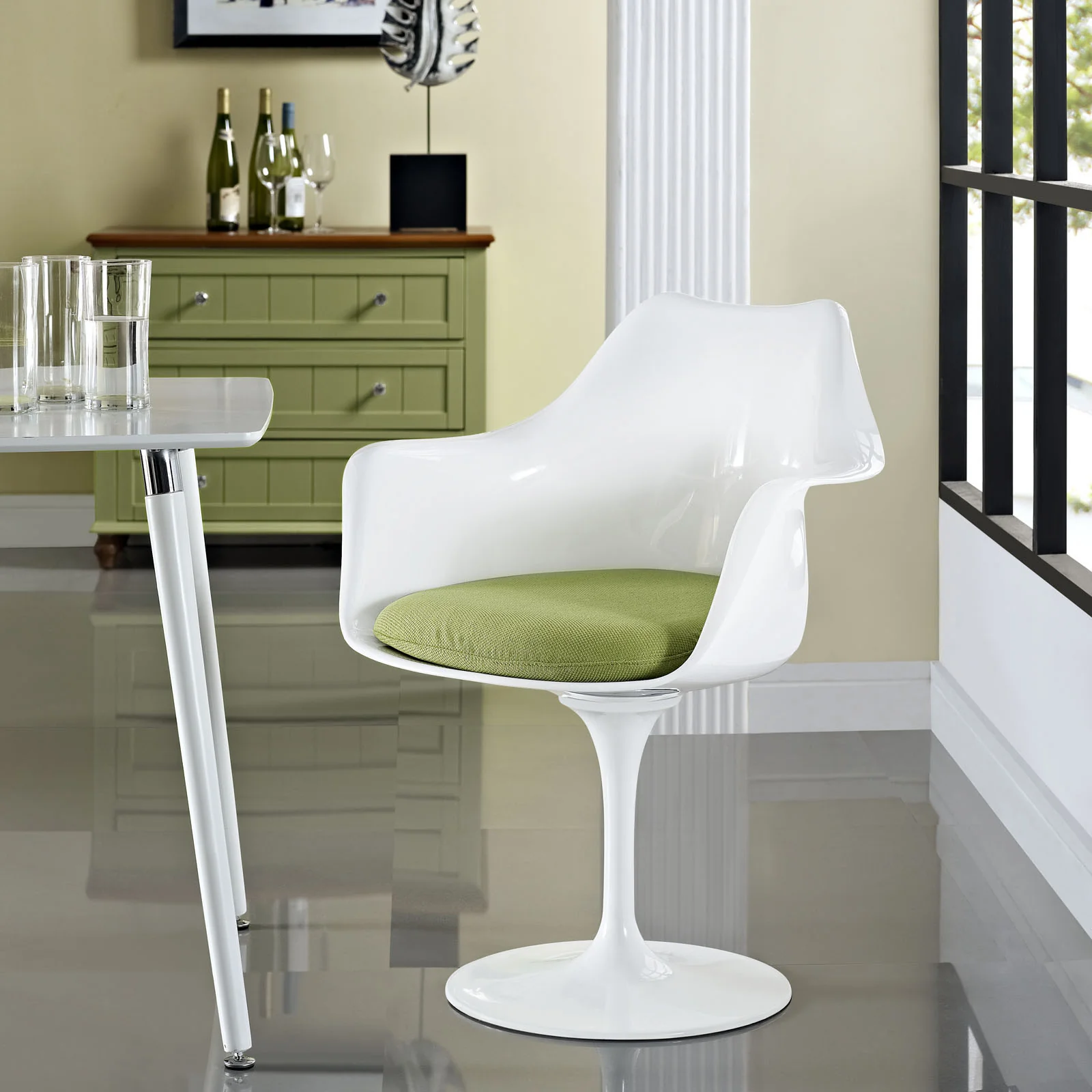Lore Armchair Green - Image 4